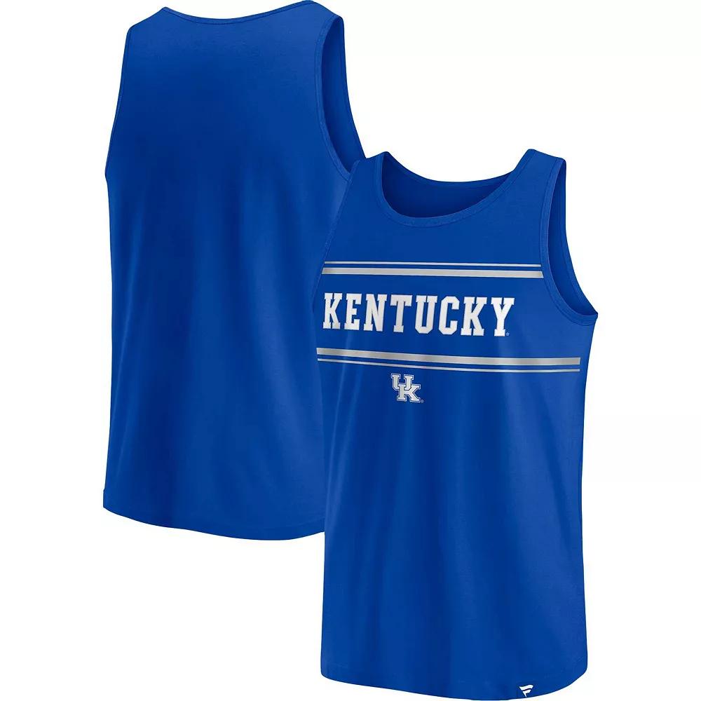 Men's Fanatics Branded Royal Kentucky Wildcats Stripe Block Tank Top,  Product Image