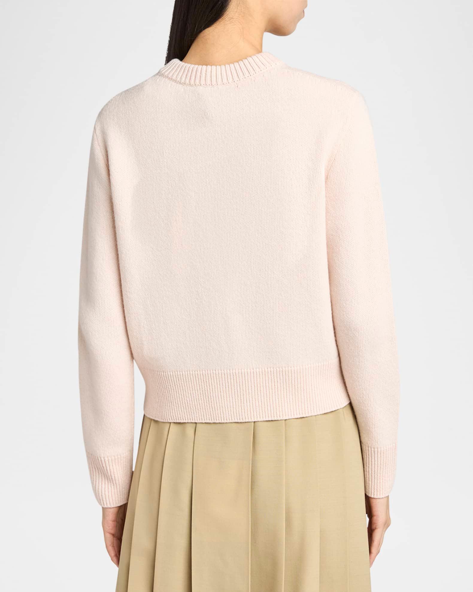 Wool-Cashmere Heart Patch Cardigan  Product Image