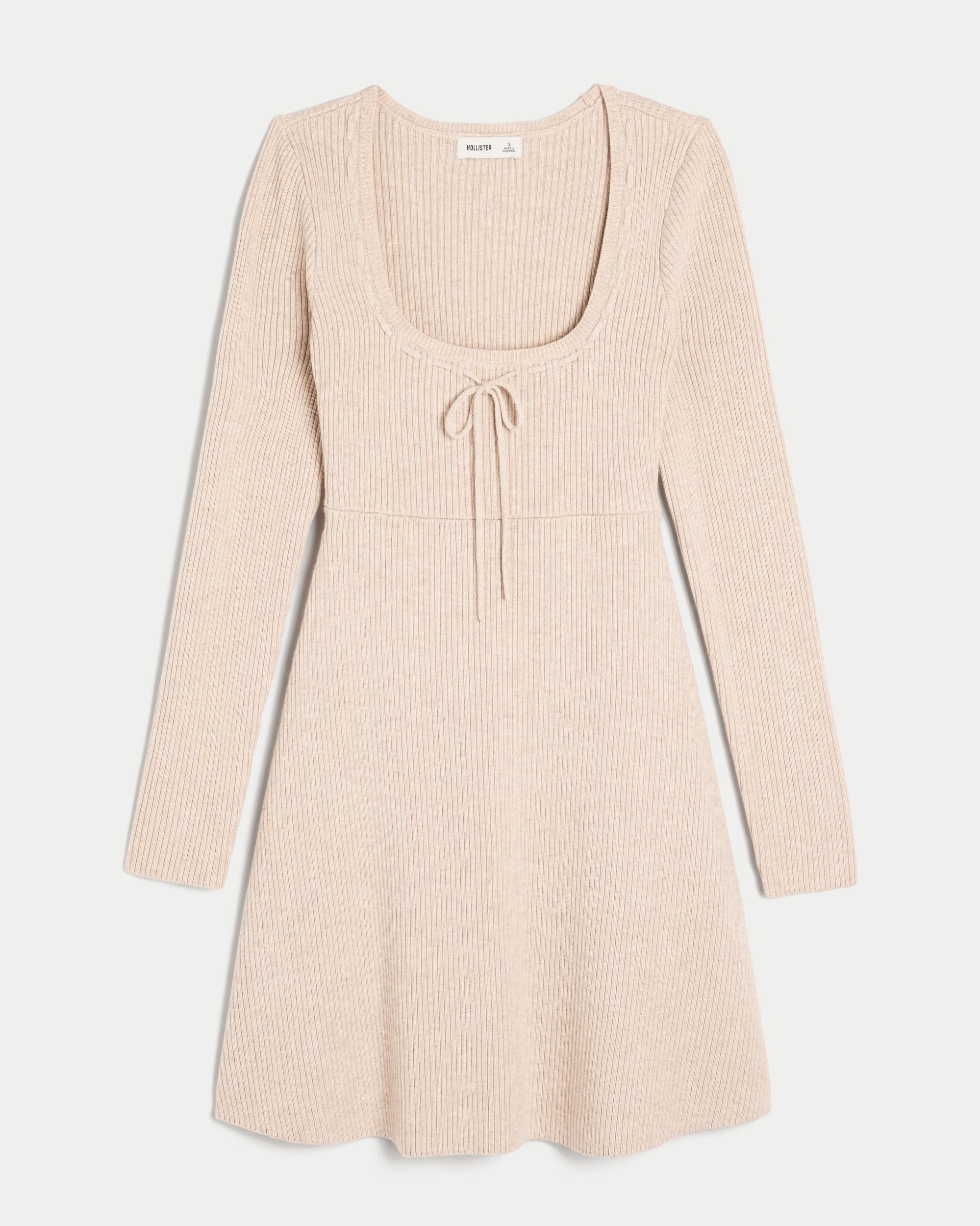 Sweater-Knit Skater Mini Dress Product Image