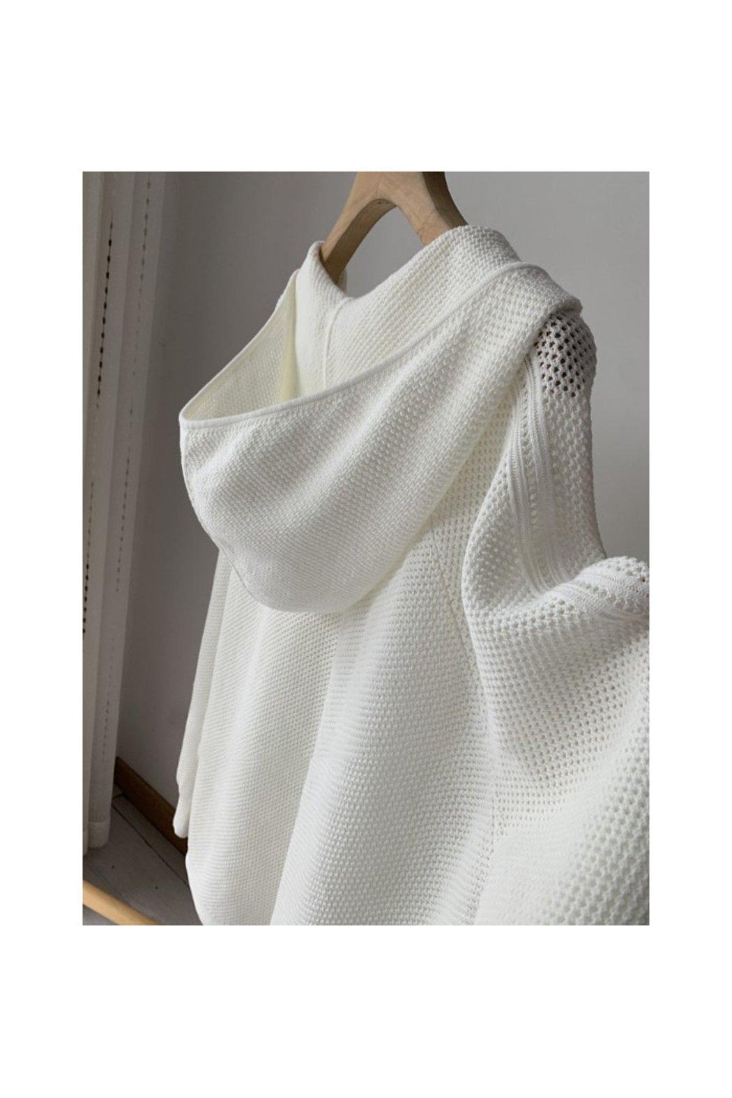 Hooded Knit Pullover Product Image