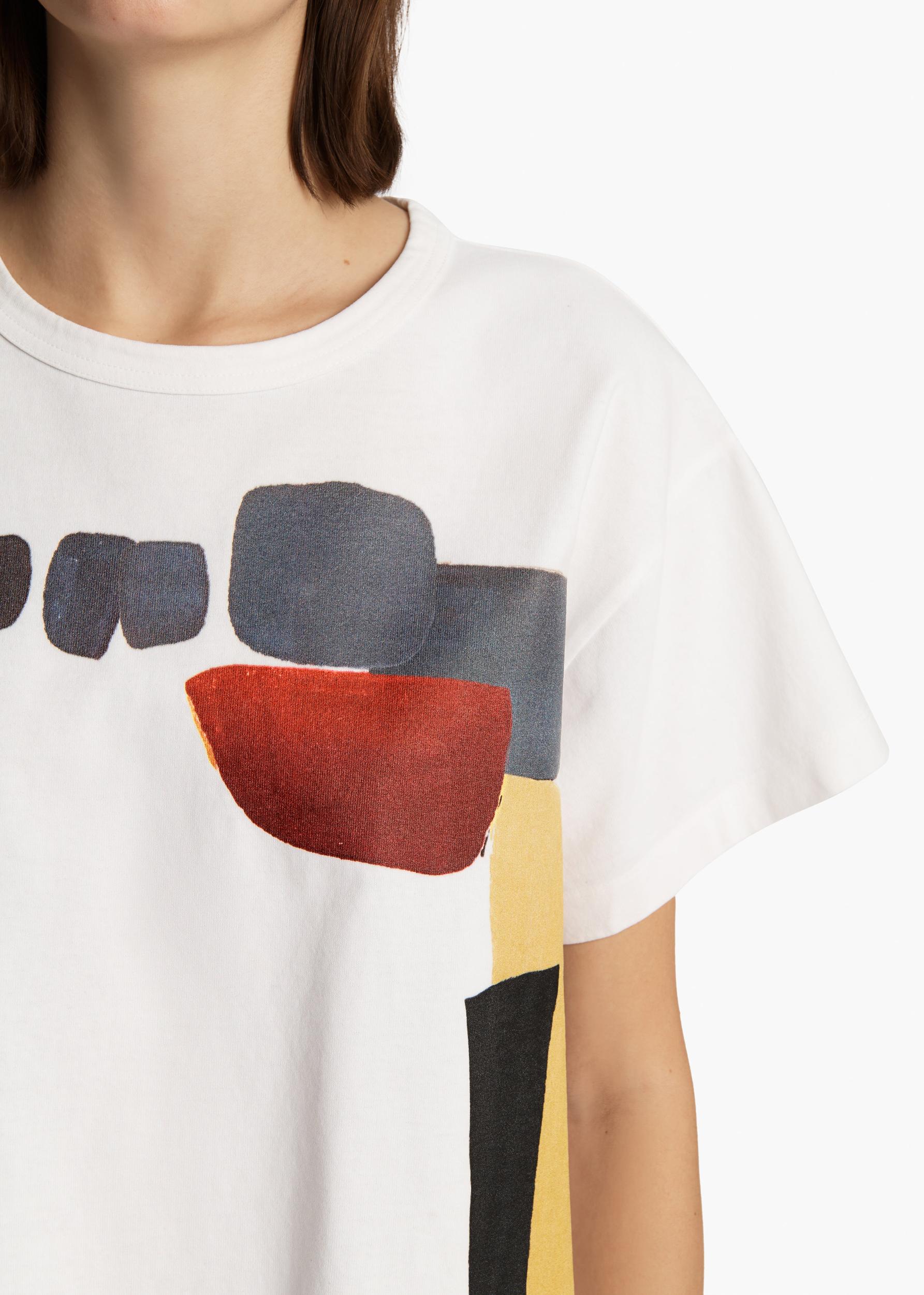 Maeve T-shirt in White Multi Product Image