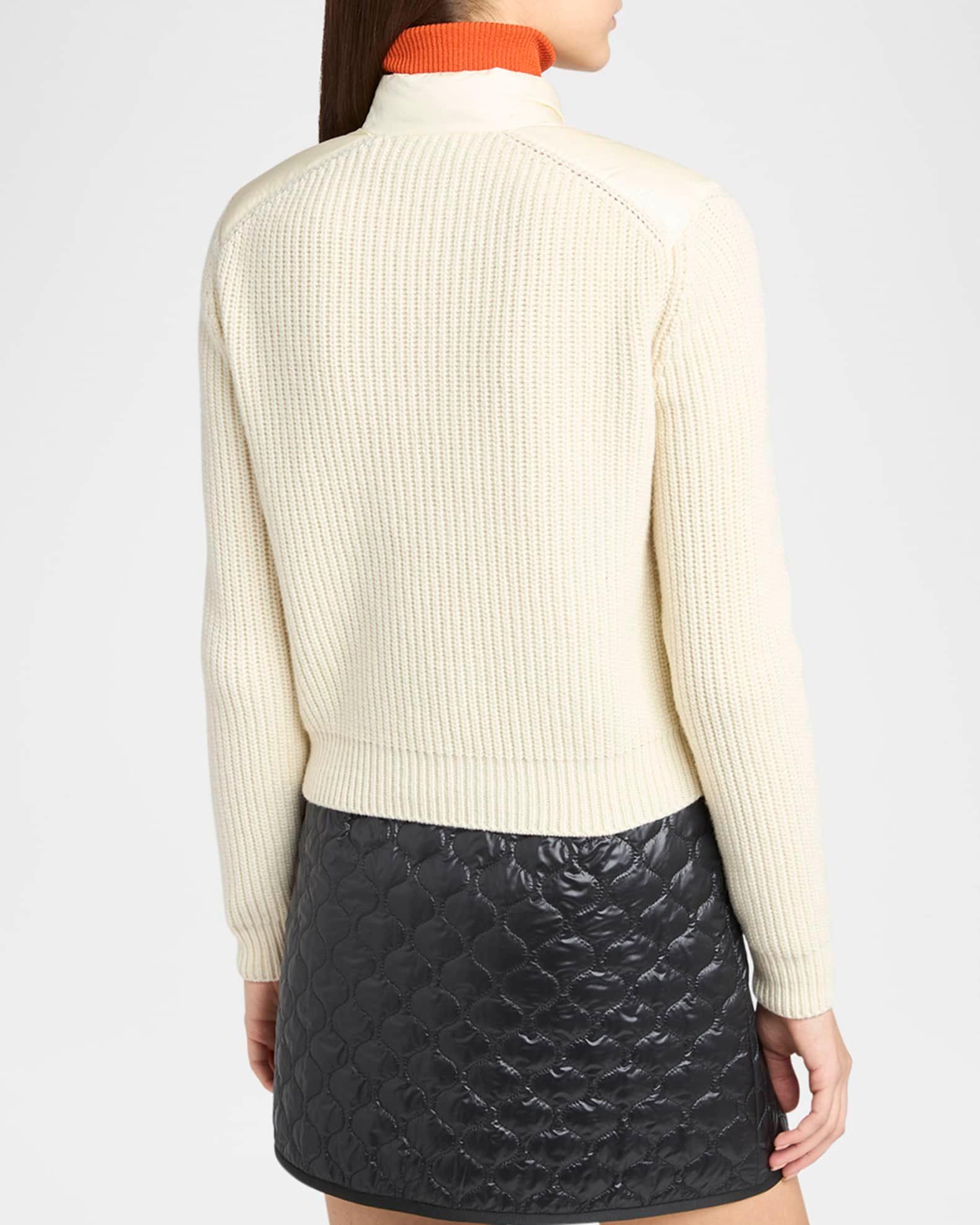 Padded Wool Zip-Up Cardigan Product Image