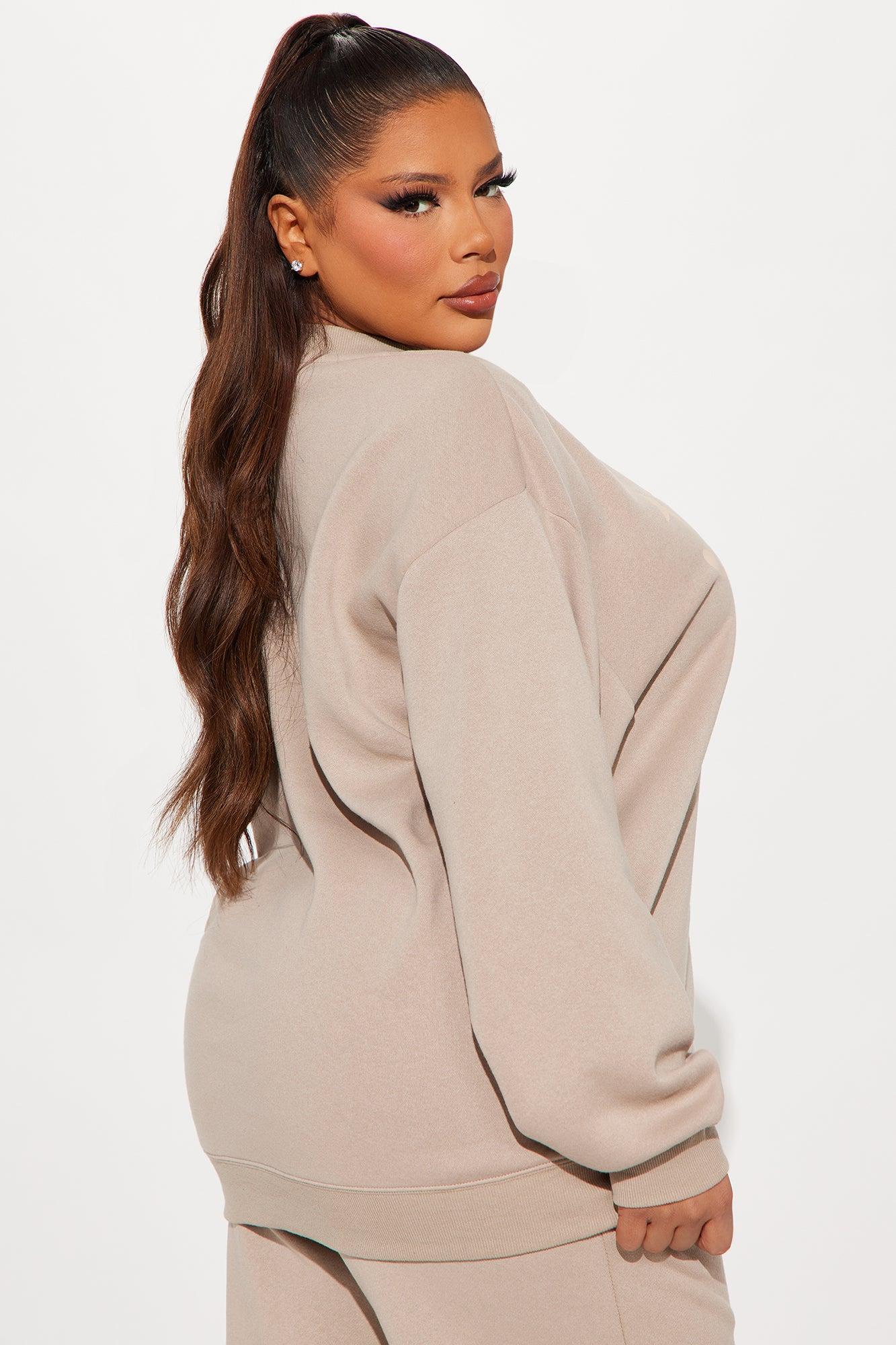 Von Dutch Distressed Crewneck Sweatshirt - Taupe Product Image