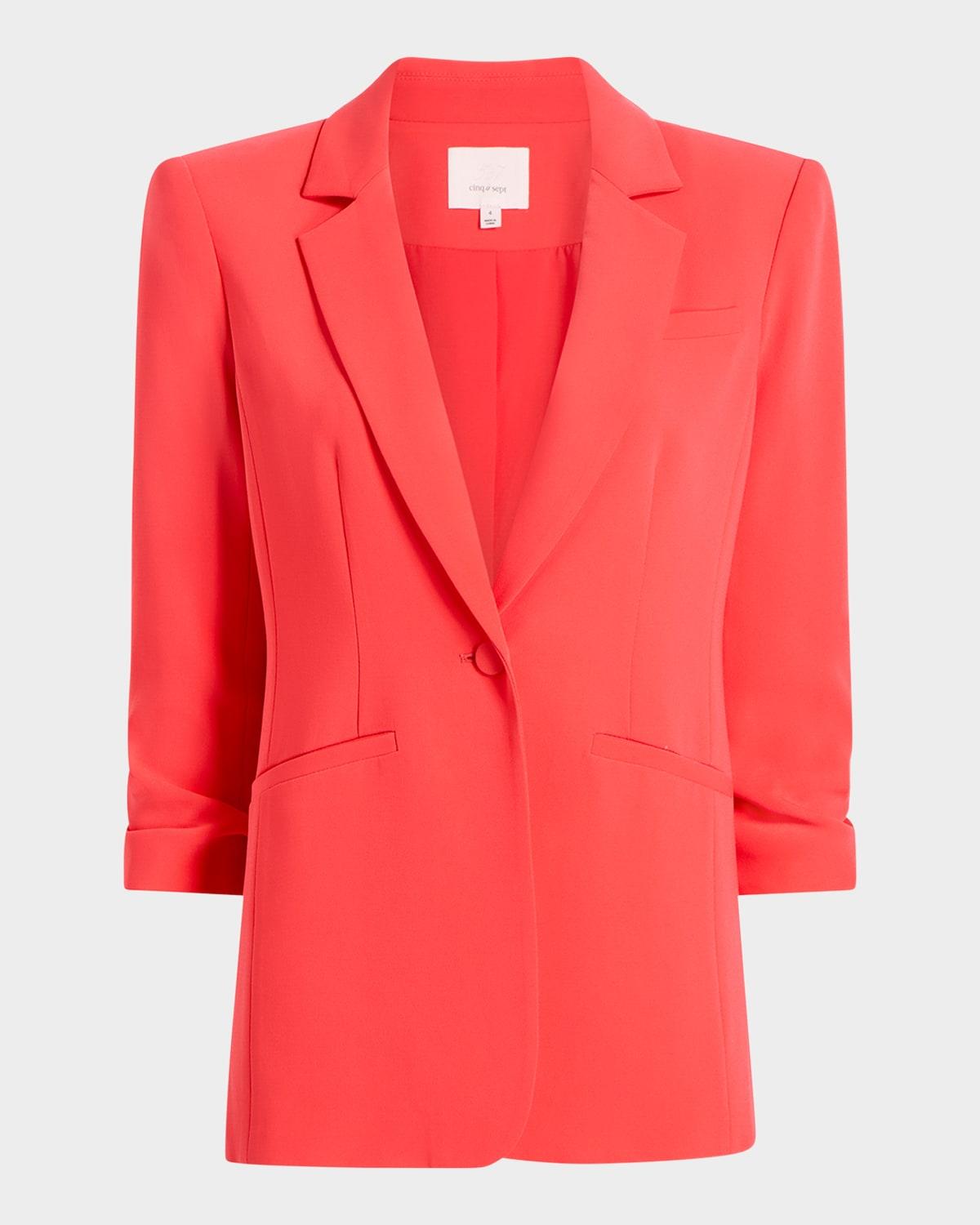 Cinq a Sept Khloe Ruched-Cuff Blazer Product Image