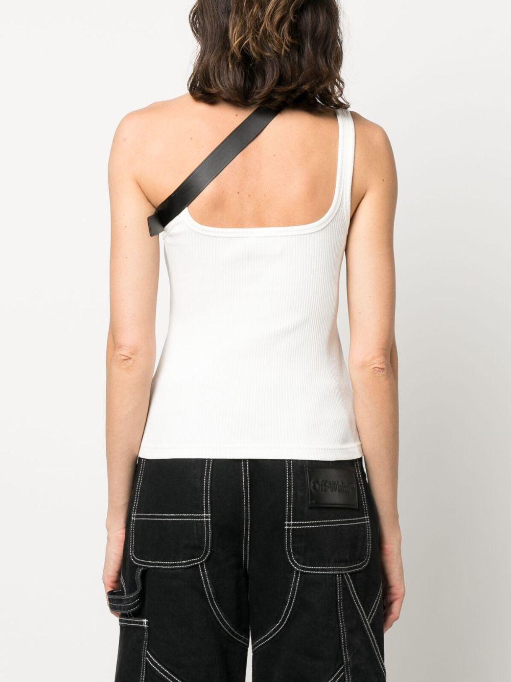 strap-detail ribbed tank top Product Image