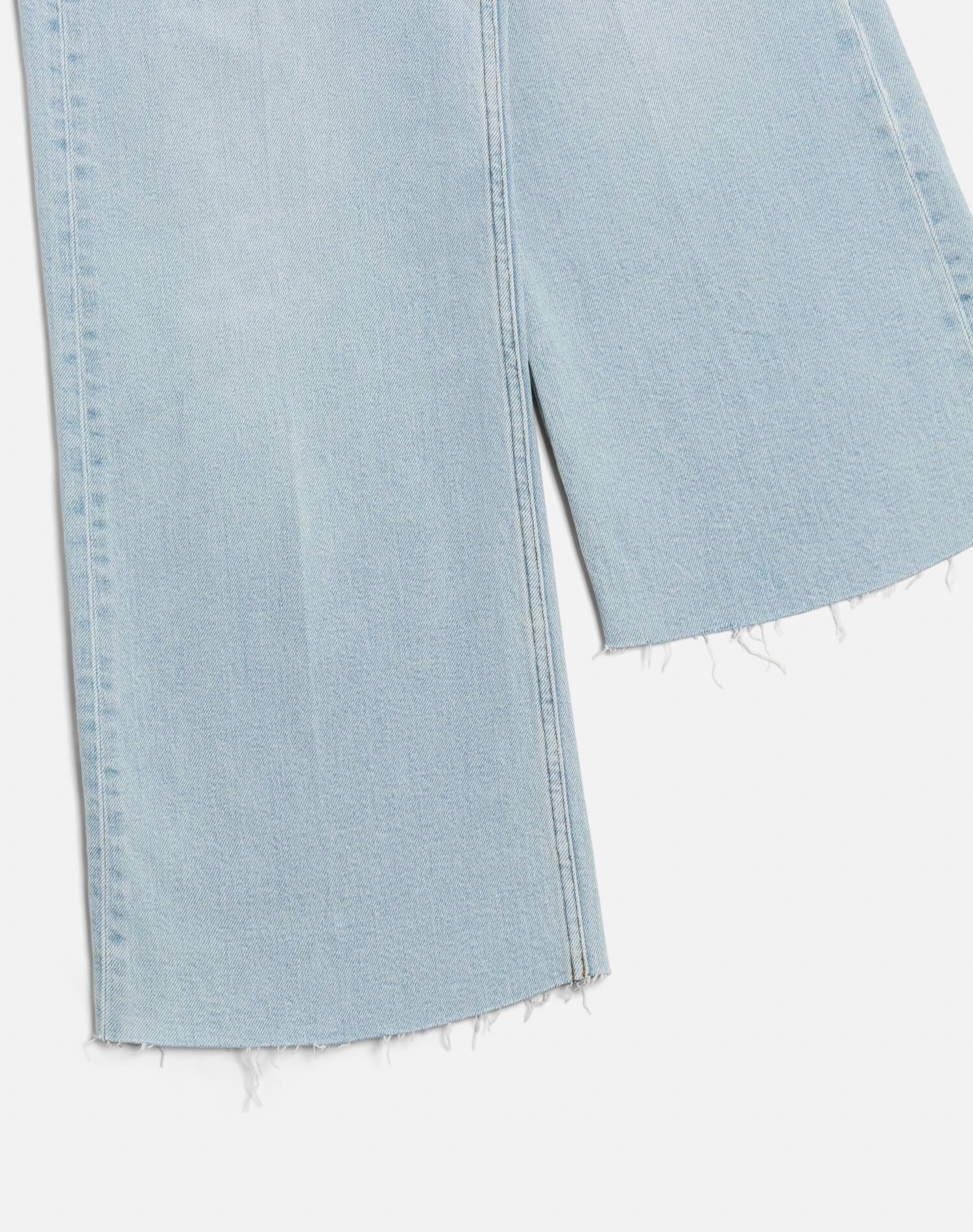 Comfort Stretch Mid Rise Wide Leg Crop - Ola Indigo Product Image