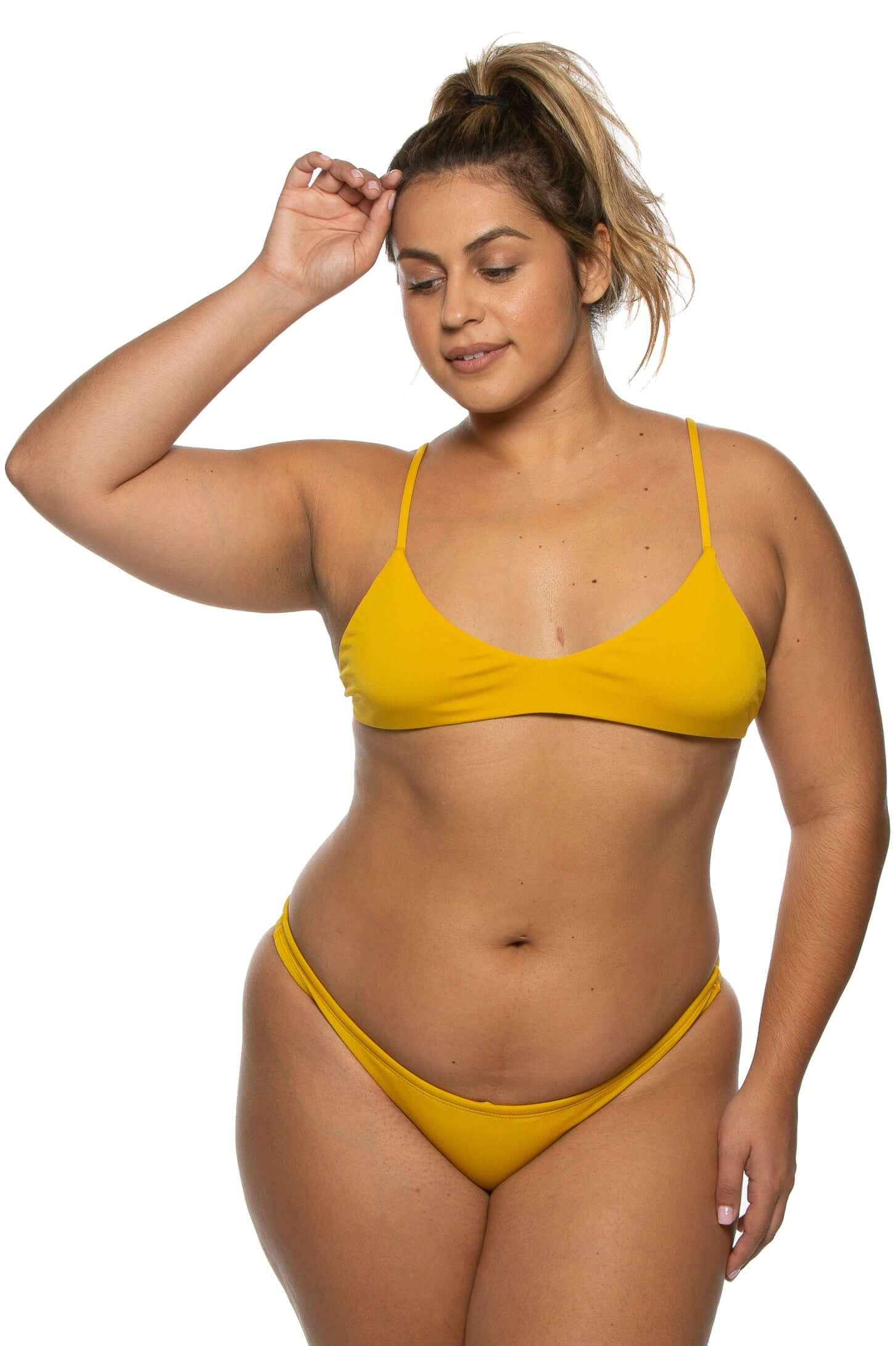 Europe Bikini Bottom - Mustard Female Product Image
