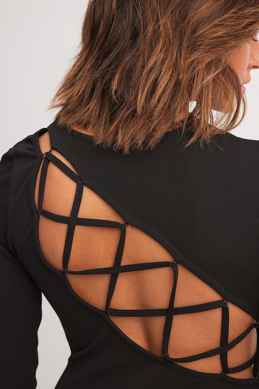 Back Detail Lacing Mini Dress Product Image