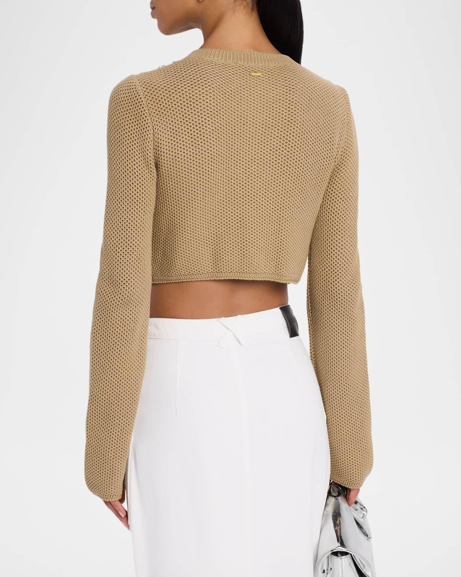 Noah Open-Knit Cropped Cardigan Product Image