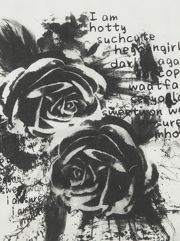 Vintage Print Oversized Short Sleeve Tee Product Image