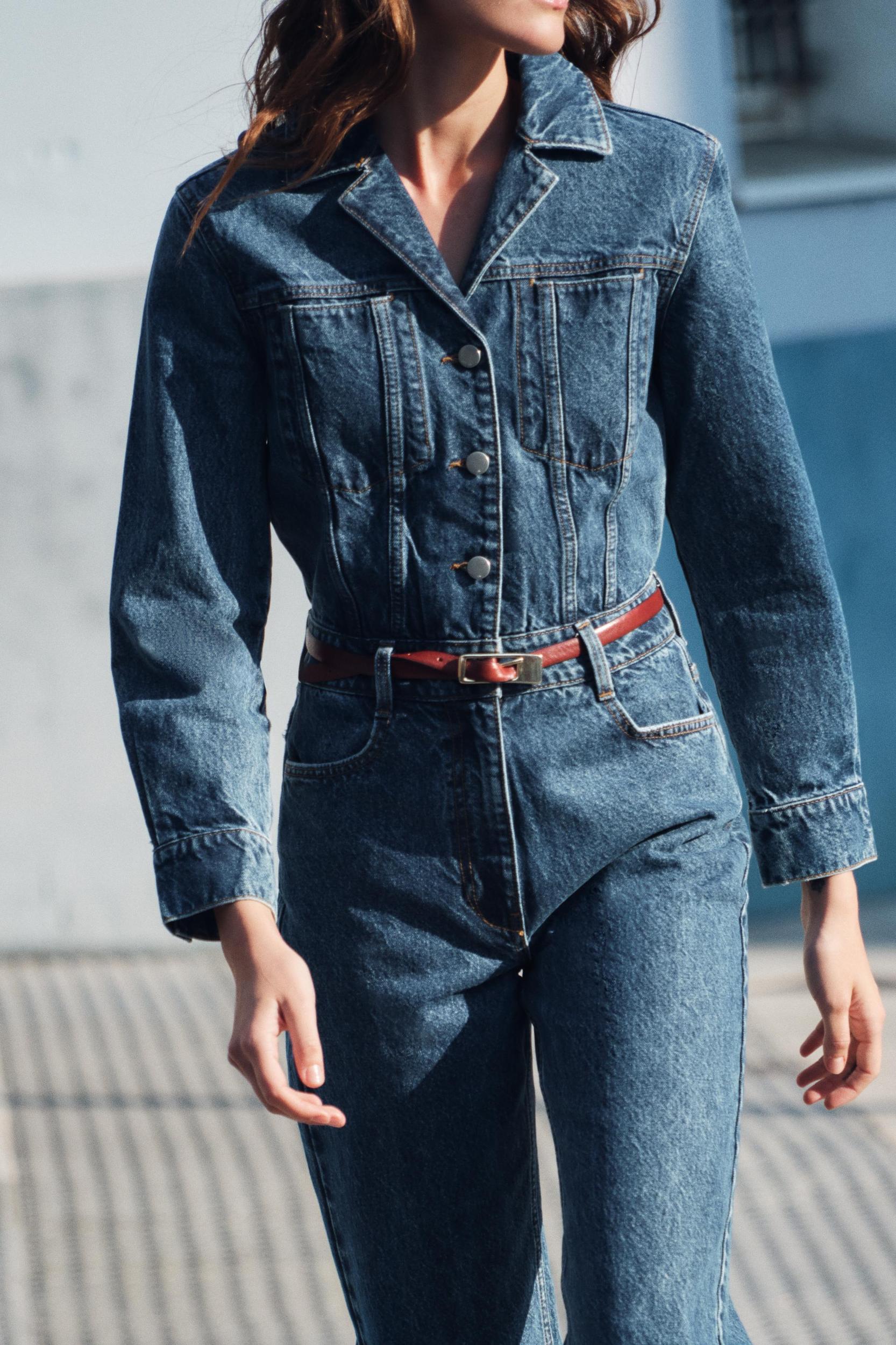 Z1975 LONG DENIM JUMPSUIT Product Image