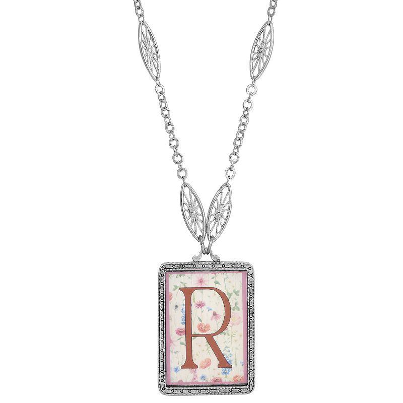 1928 Floral Motif Initial Pendant, Womens, G Product Image
