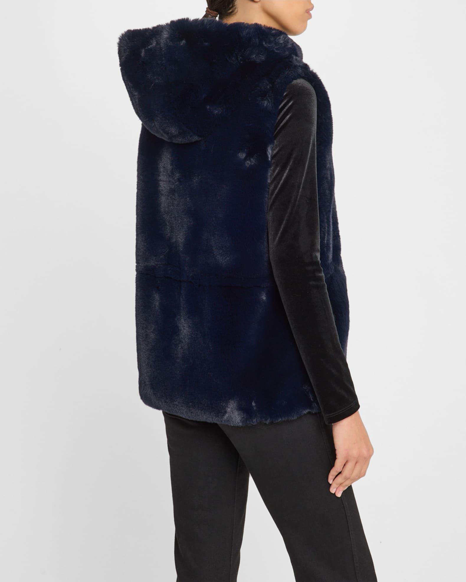 Plush Faux Fur Reversible Vest Product Image