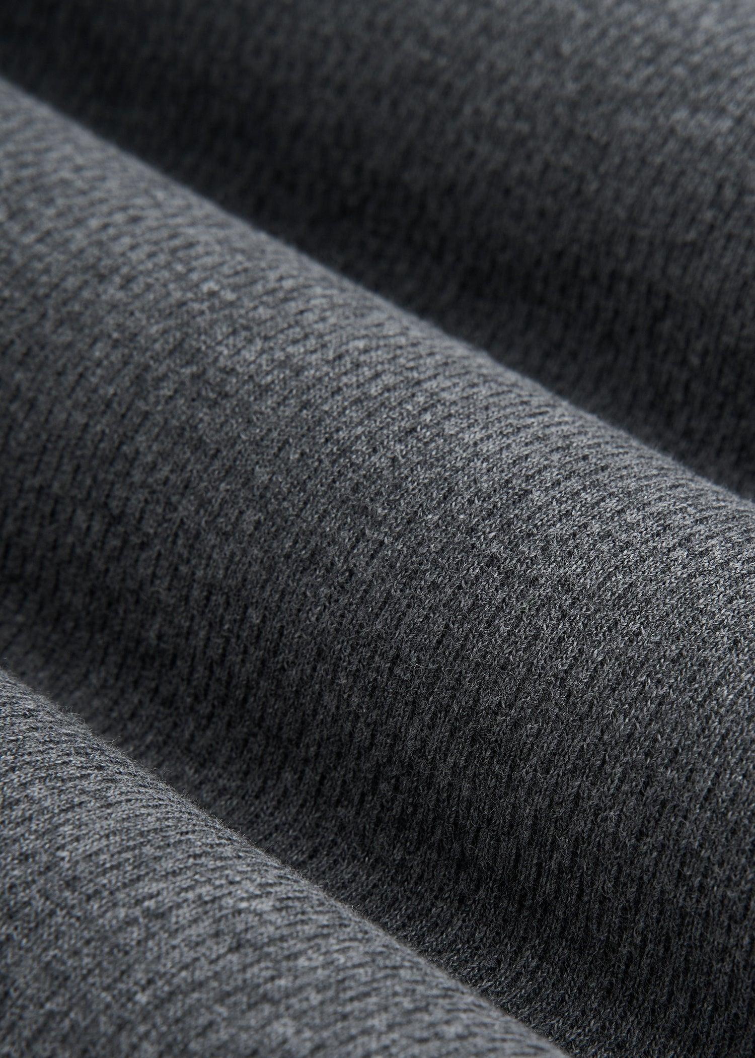 Double Honeycomb Thermal Crewneck  for Tall Men in Charcoal Mix Male Product Image