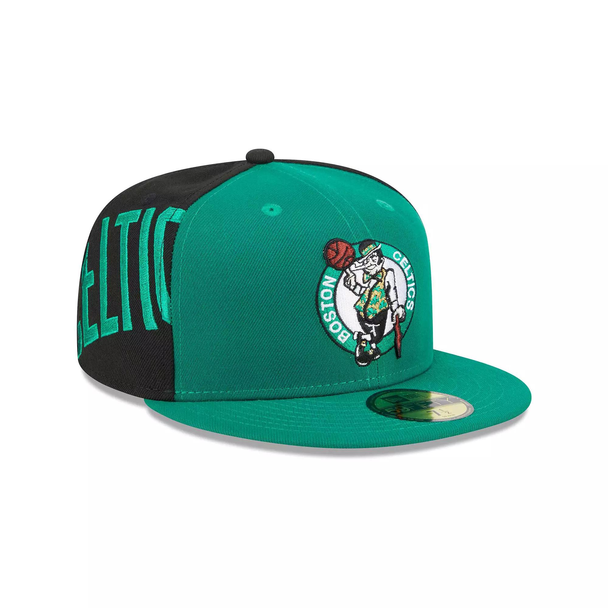 Men's New Era Kelly Green/Black Boston Celtics Gameday Wordmark 59FIFTY Fitted Hat,  Product Image