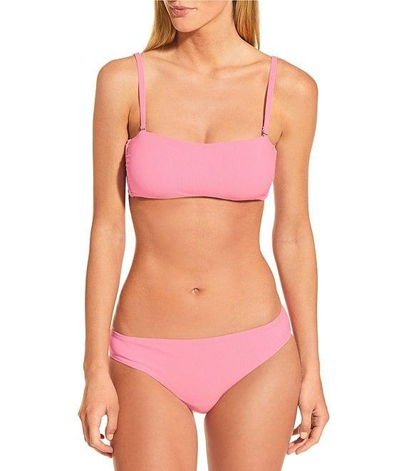 Gianni Bini Solid Ribbed Retro Hipster Swim Bottom Product Image