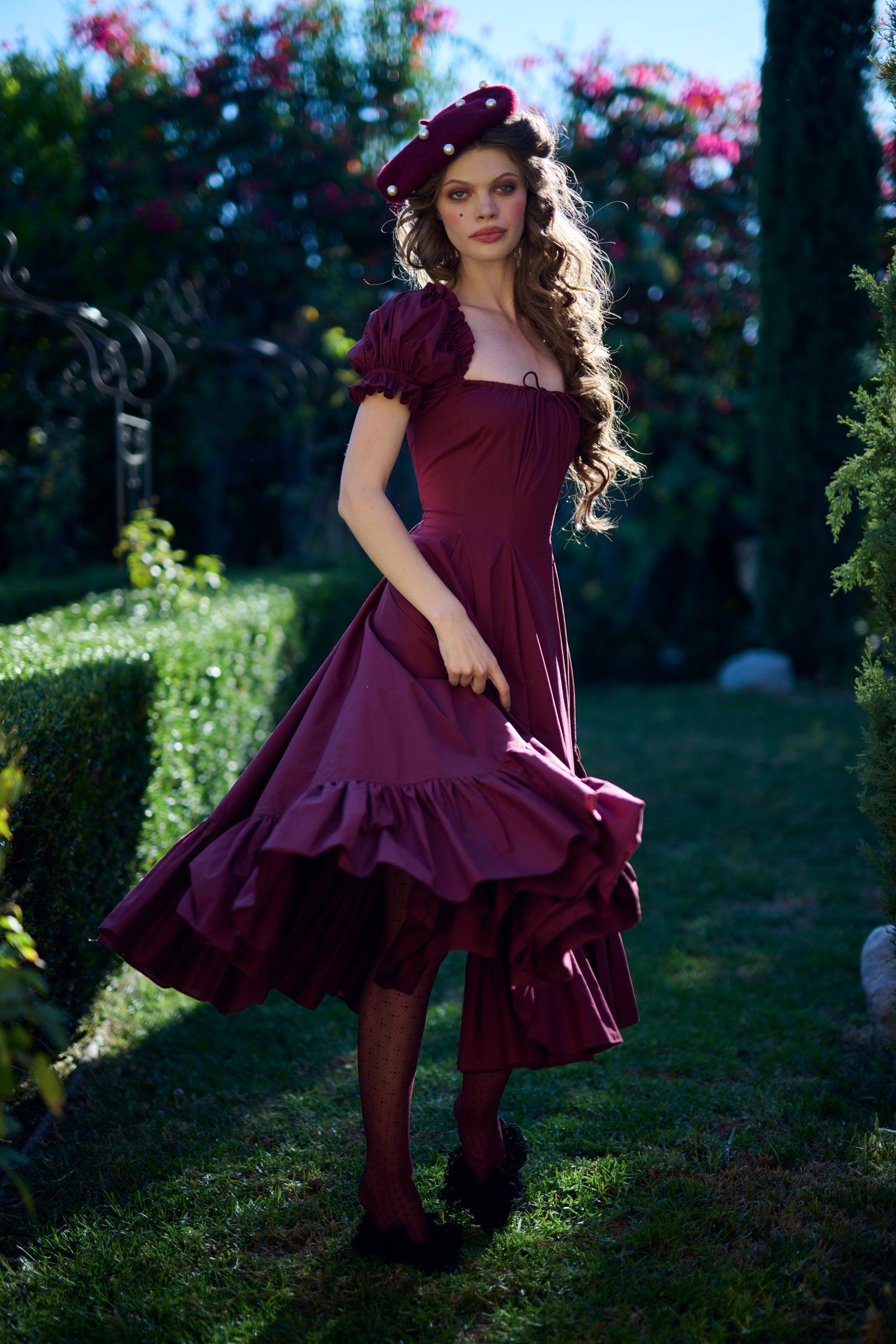 The Bordeaux Foxglove Dress Product Image