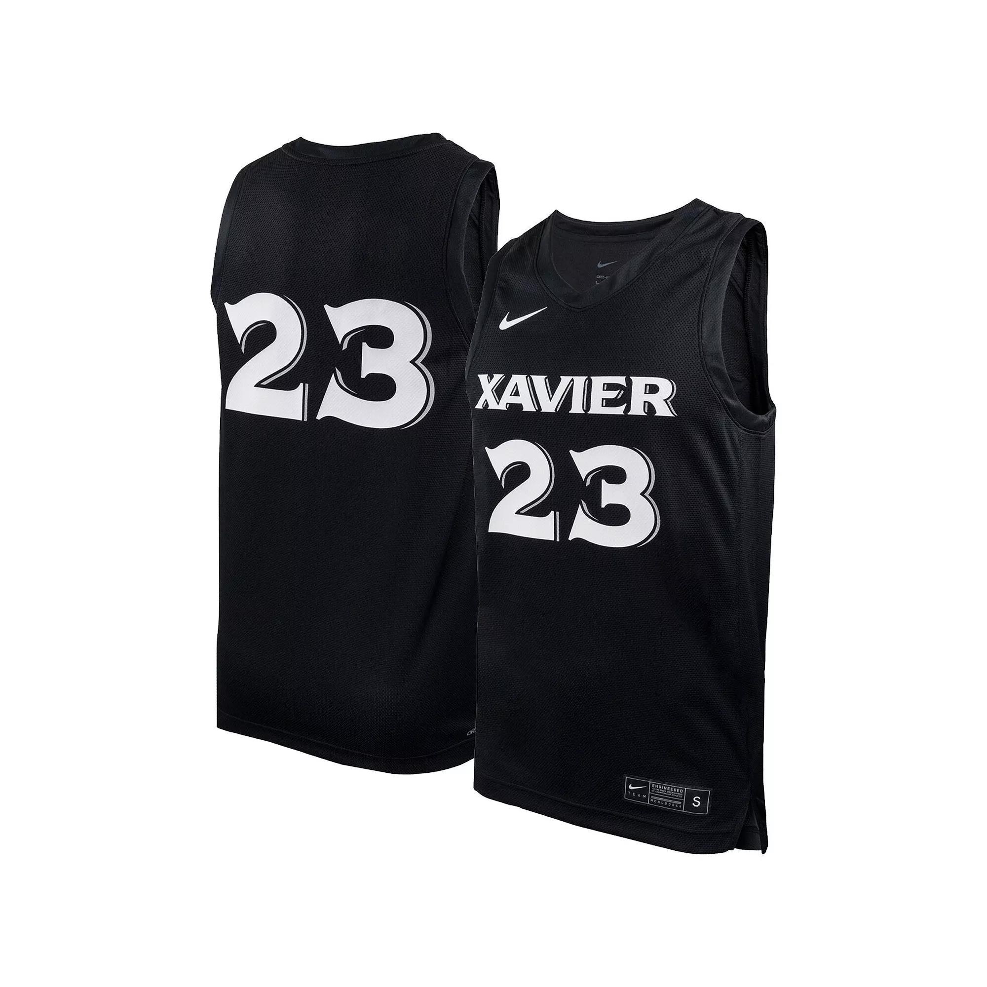 Men's Nike #23 Black Xavier Musketeers Replica Basketball Jersey,  Product Image