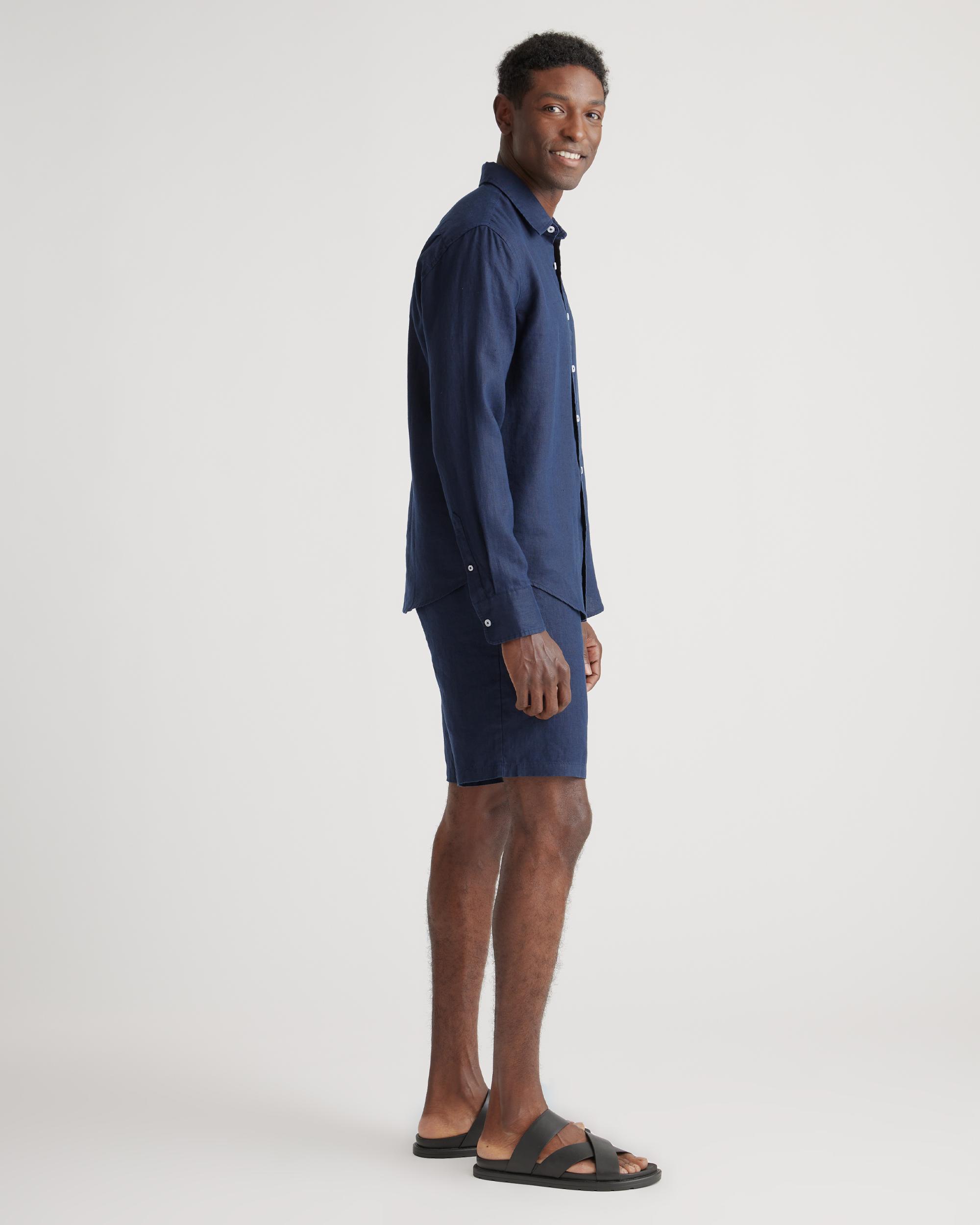 Quince | Men's 100% European Linen Relaxed Long Sleeve Shirt Product Image