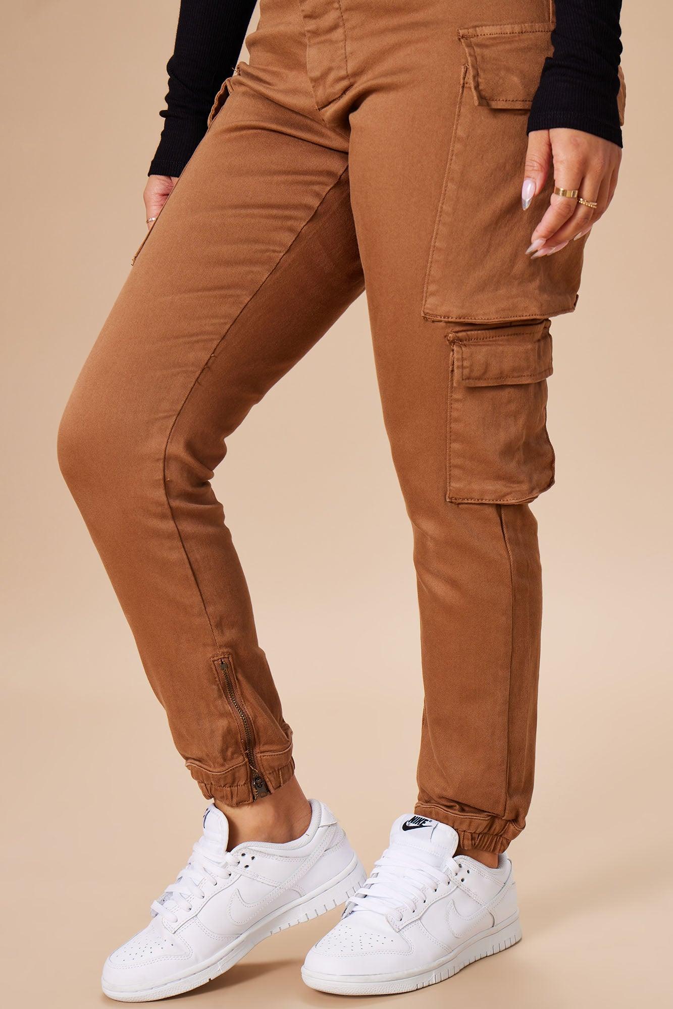 Kalley Cargo Pants - Tan Product Image