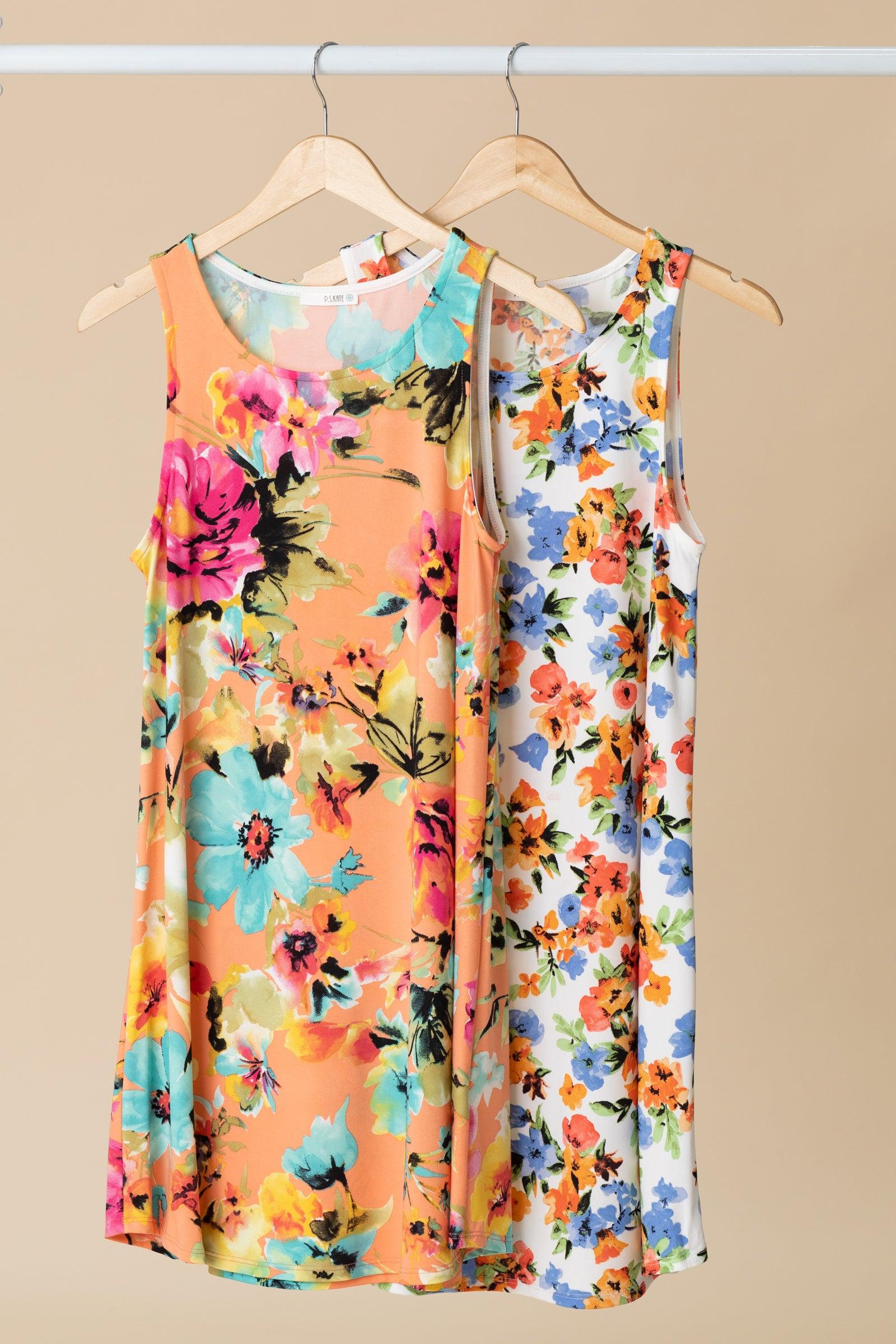 Floral Sleeveless Knit Dress Product Image