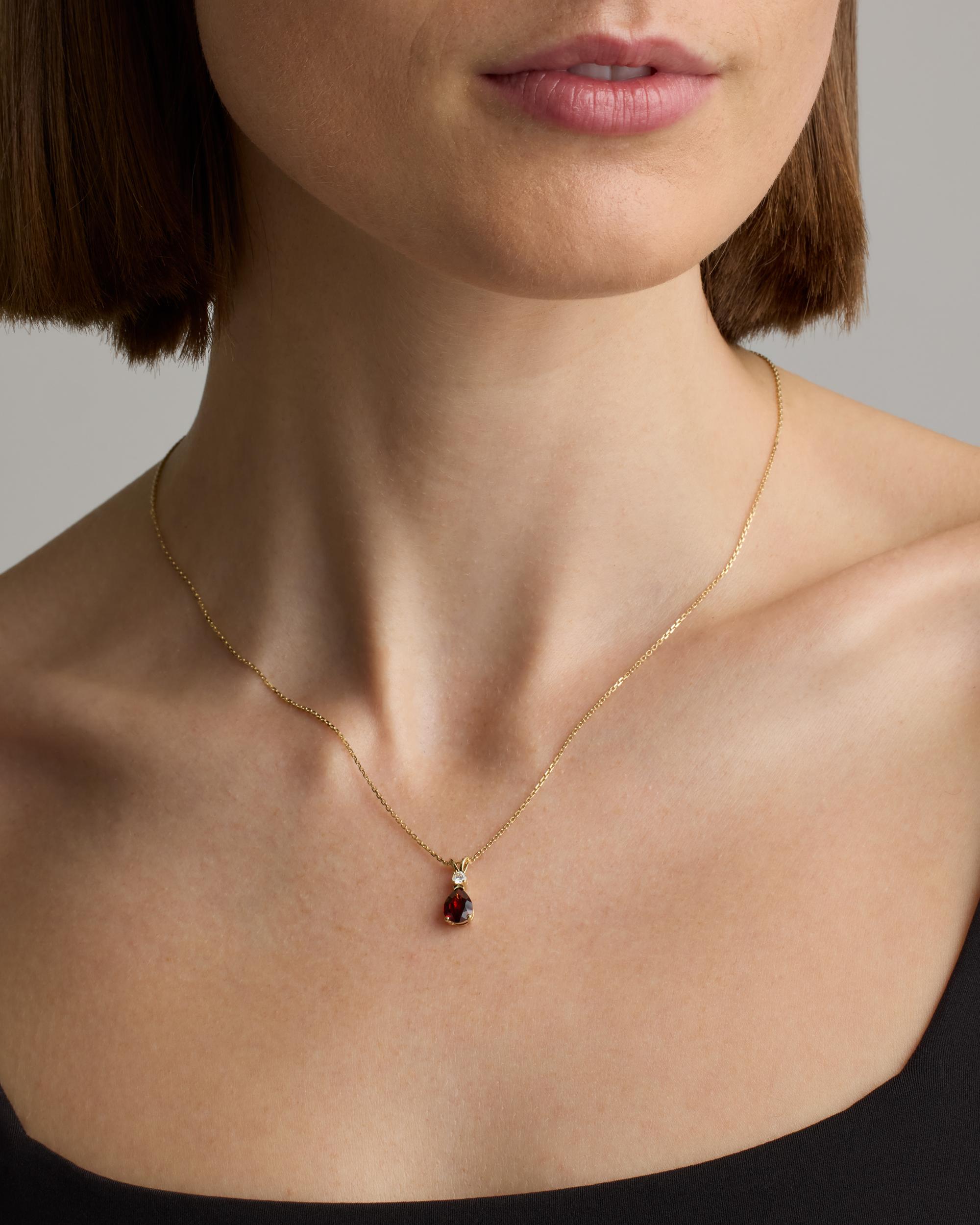 Quince | Women's 14K Gold Diamond & Semi-Precious Gemstone Drop Necklace Product Image