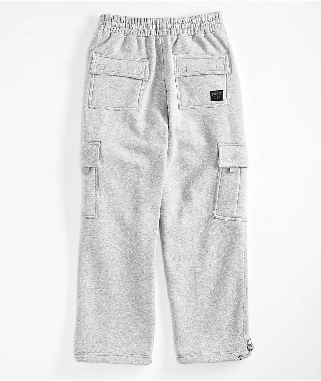 FB County Grey Heavyweight Baggy Cargo Sweatpants Product Image