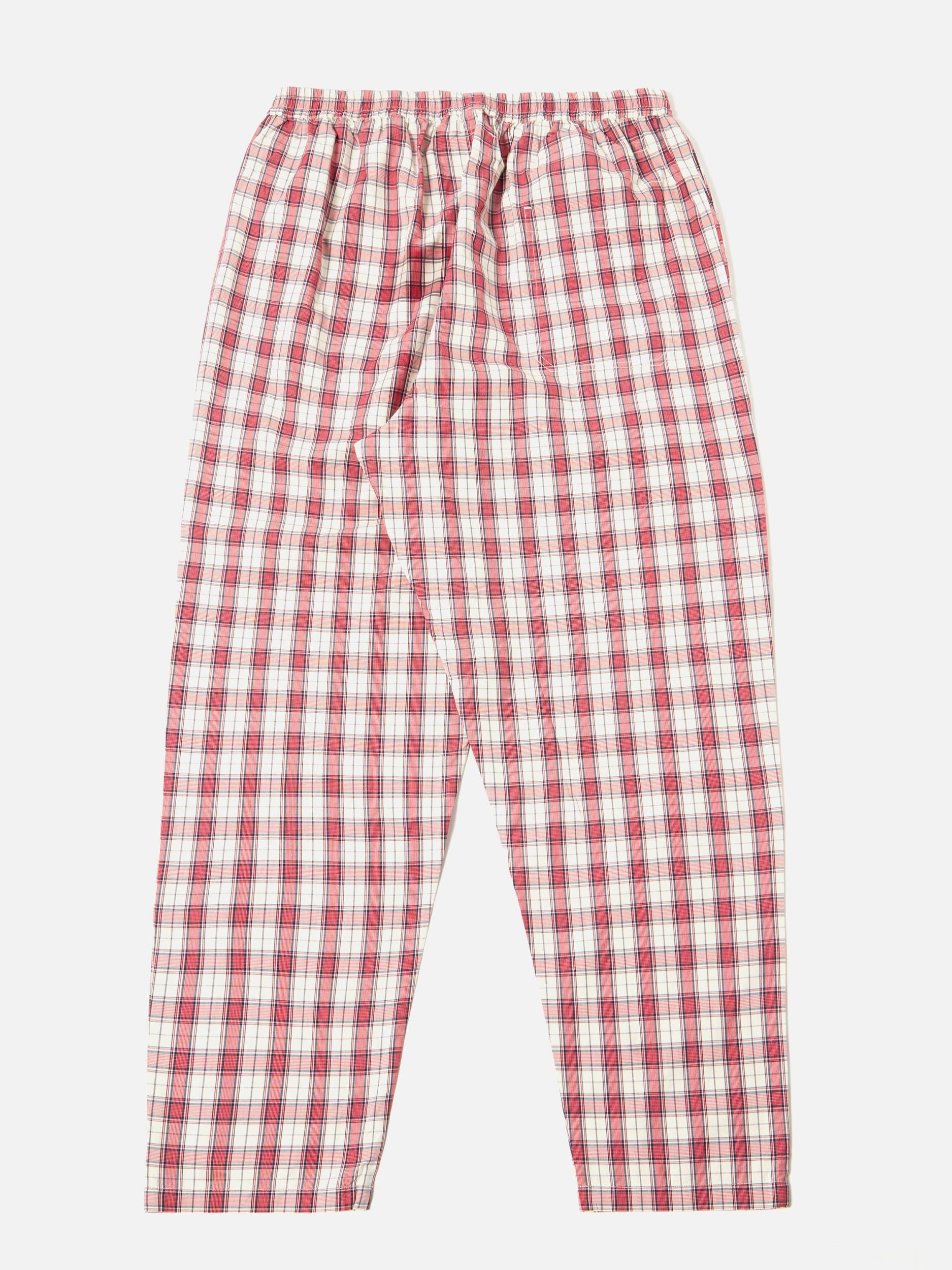 Red Cotton Check Pyjama Pant Product Image