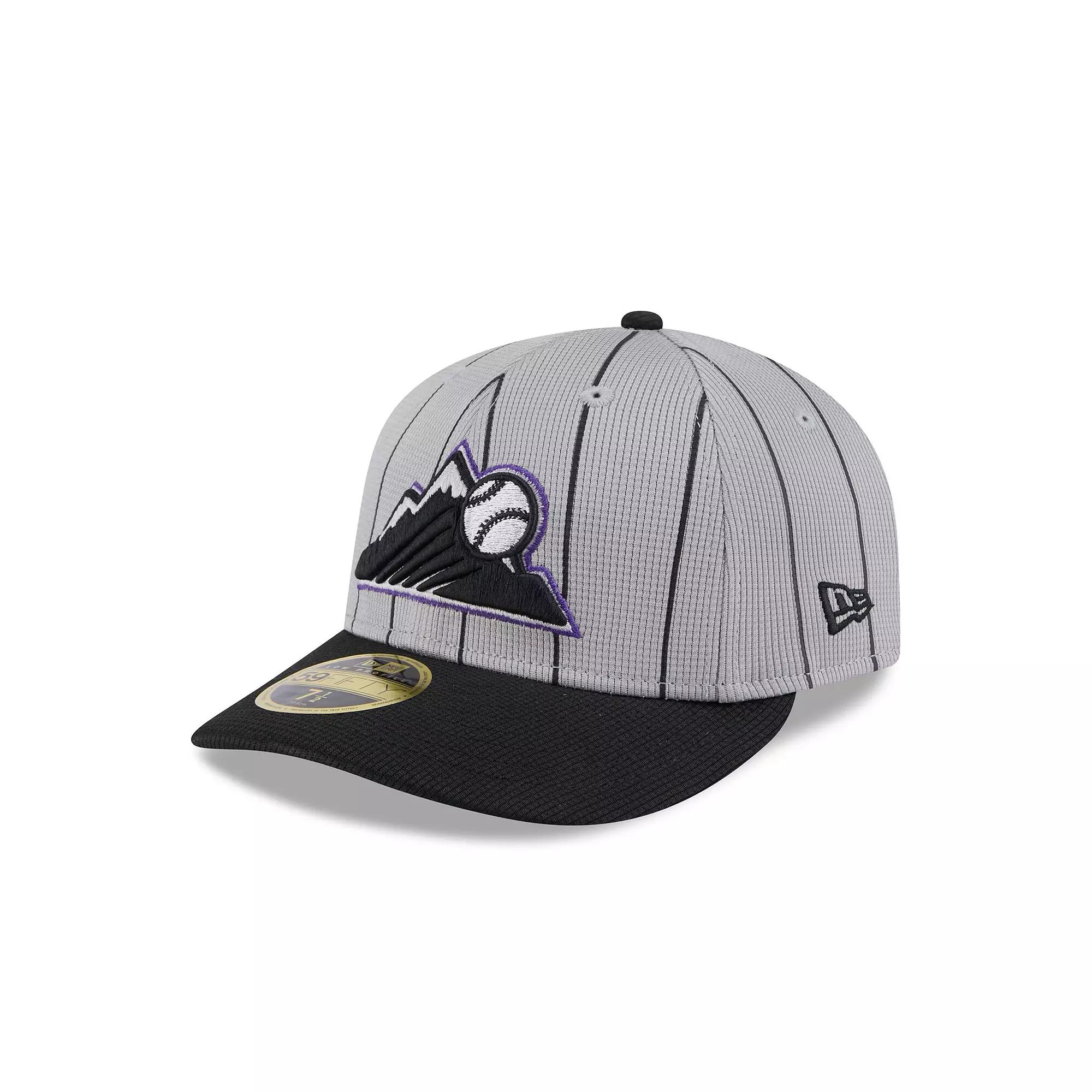 Men's New Era  Gray/Black Colorado Rockies 2025 Batting Practice Low Profile 59FIFTY Fitted Hat, Size: 7 1/8, Grey Product Image