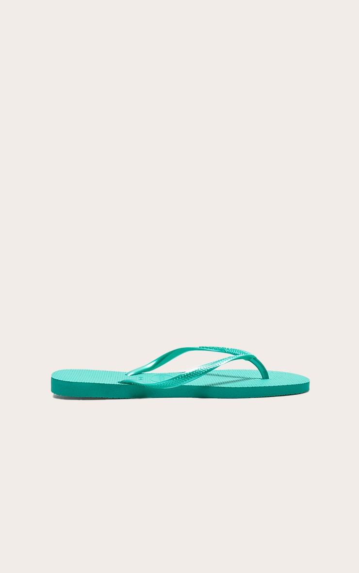 Green Metallic Havaianas Slim Flip Flops Product Image