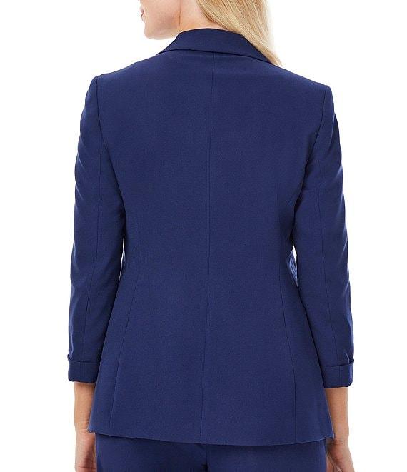 Jones New York Long Sleeve Rolled Cuff Notched Collar Jacket Product Image
