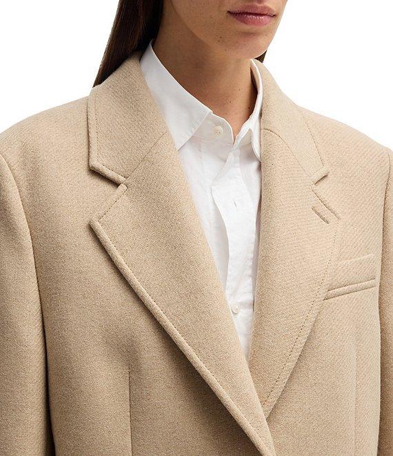 Hugo Boss Jovana Woven Wool Blend Notch Lapel Long Sleeve Blazer Product Image