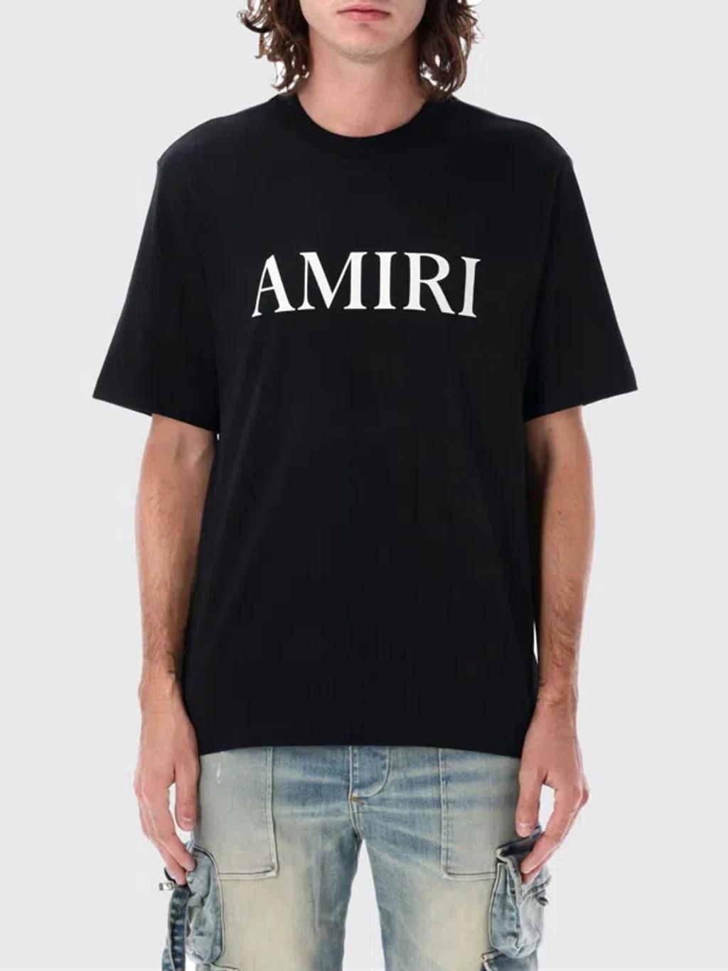 AMIRI Cotton T-shirt With Logo Print In Black Product Image