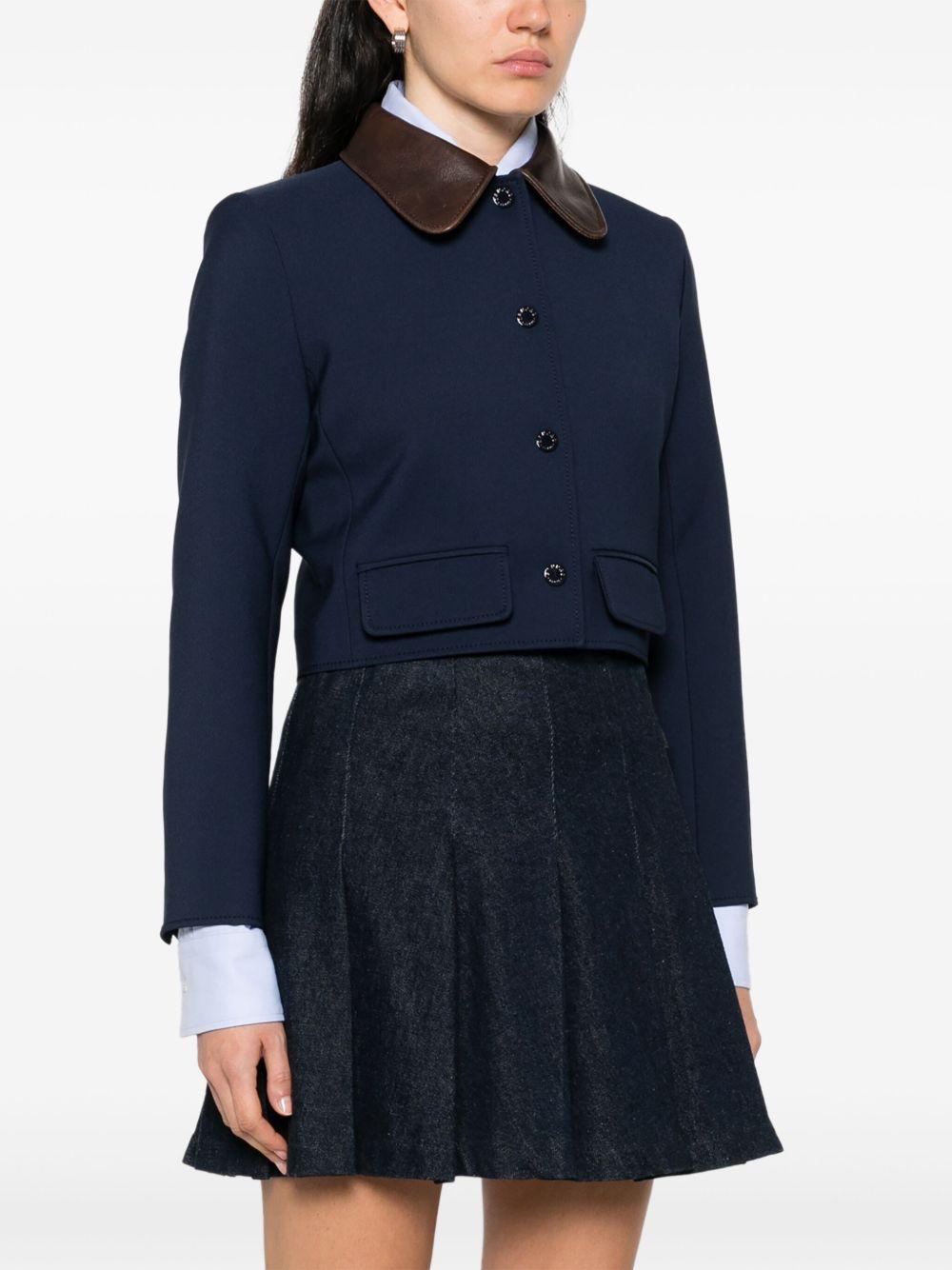 contrasting-collar jacket Product Image