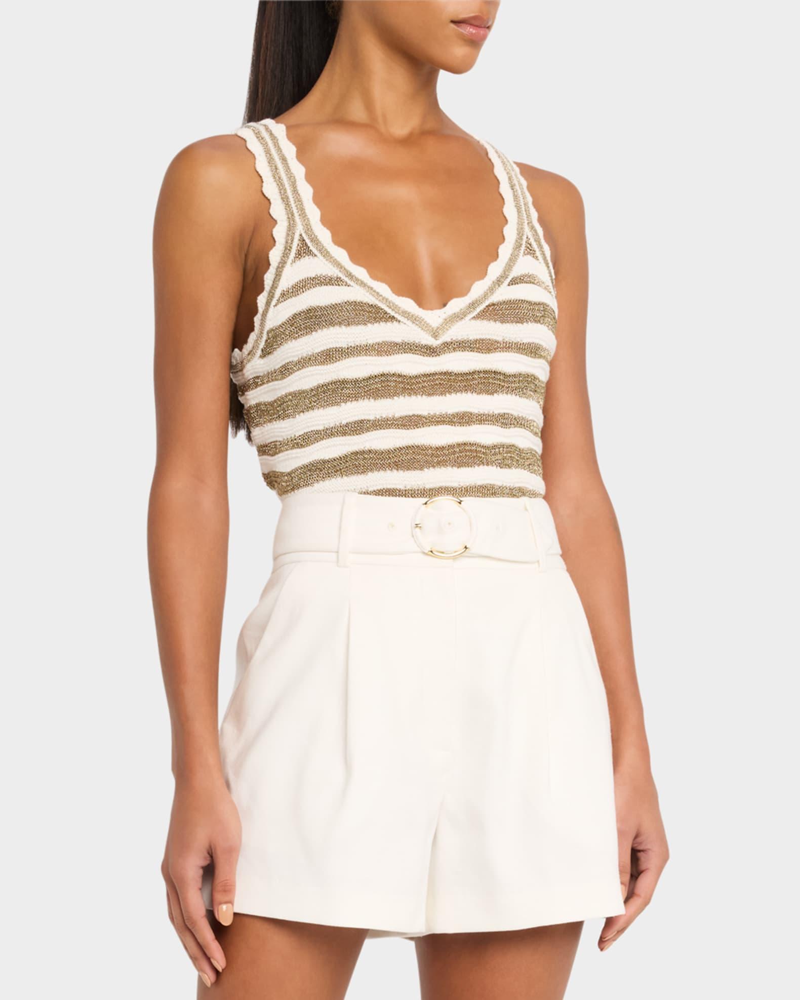Binetto Stripe Knit Tank Top Product Image