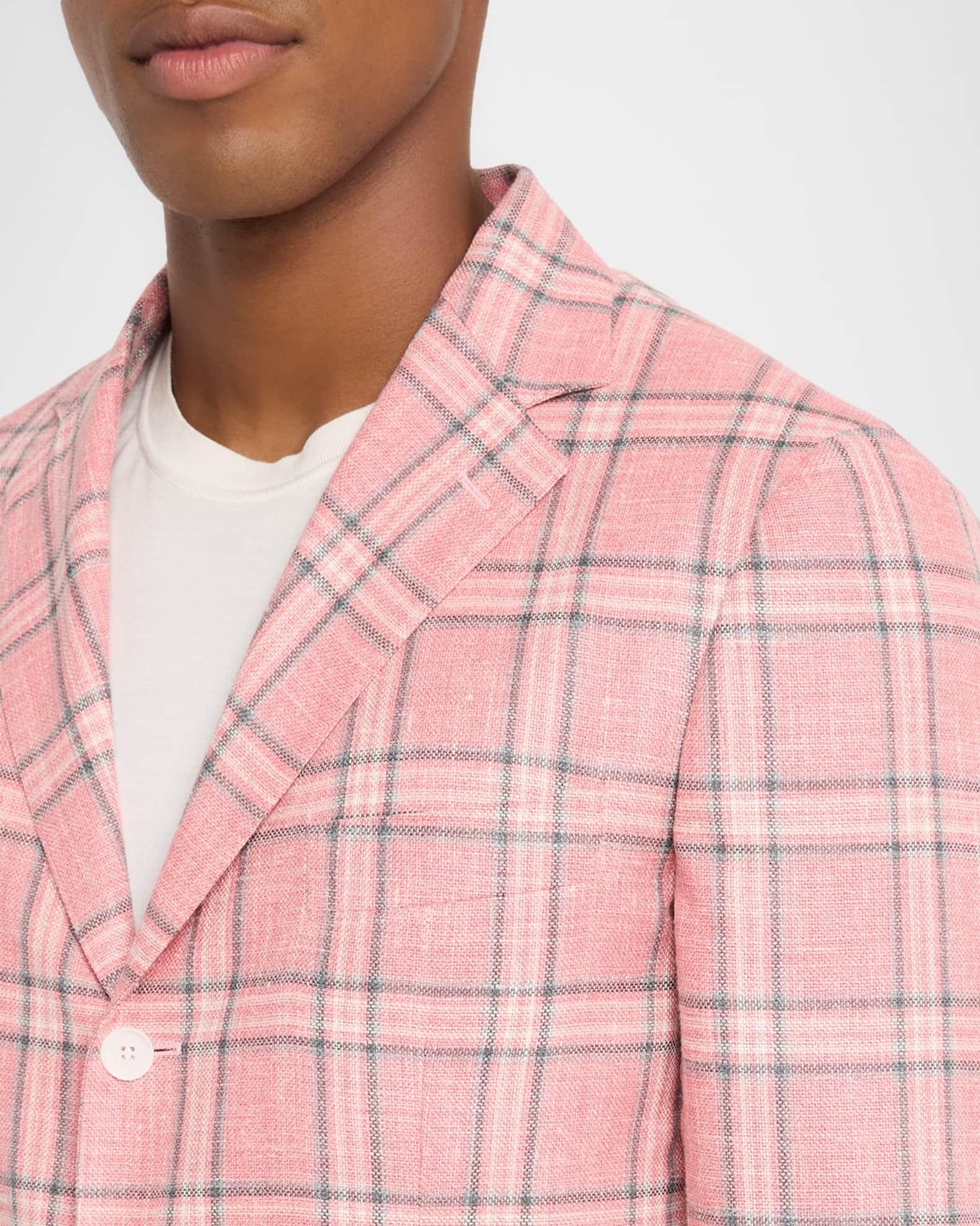 Men's Plaid Windowpane Single-Breasted Sport Coat Product Image