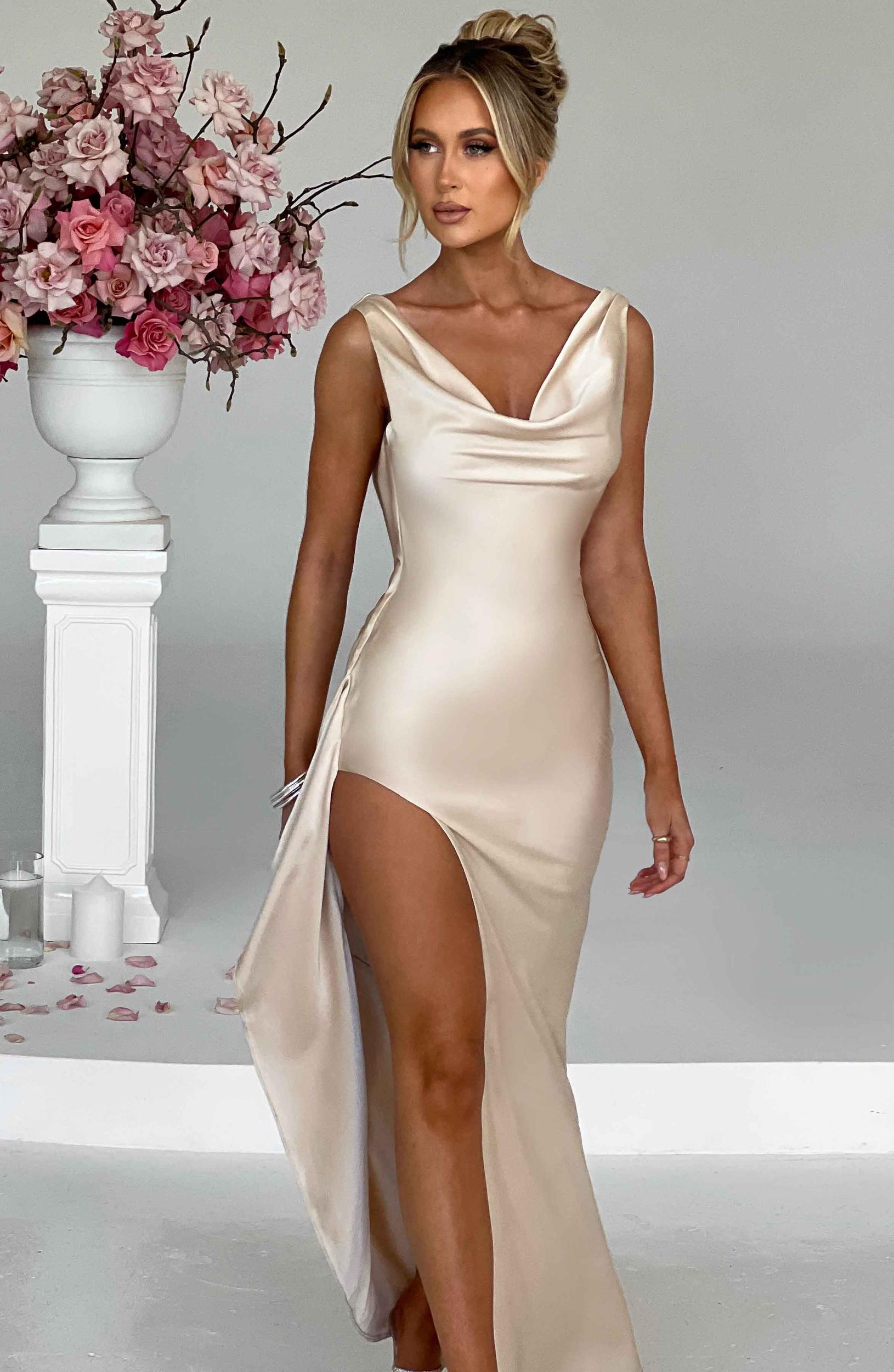 Marilyn Maxi Dress - Champagne Product Image