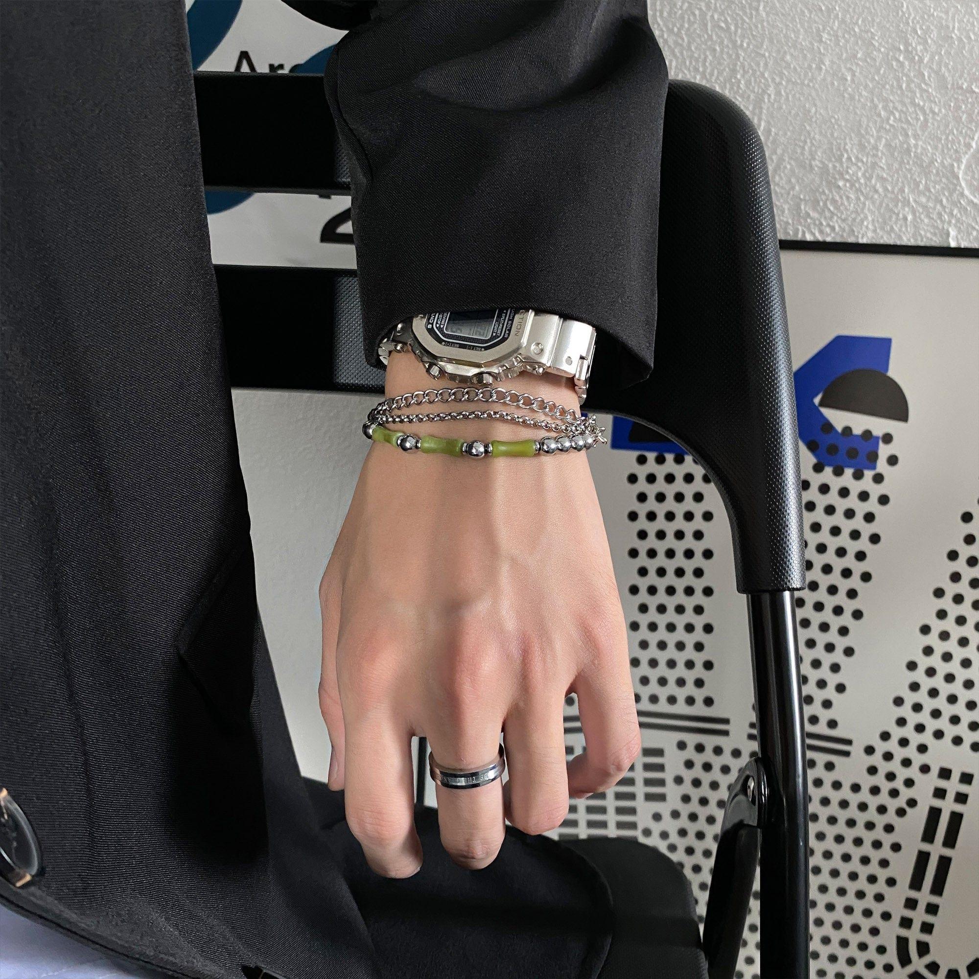 DOUBLE LAYER BAMBOO CHAIN BRACELET Product Image