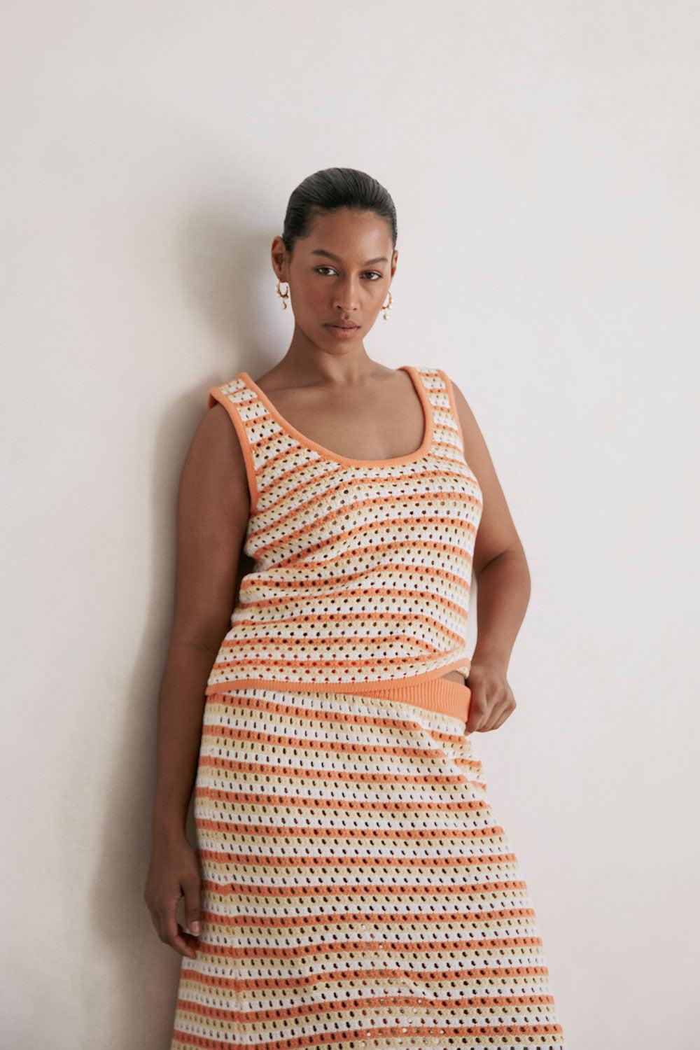 Erin Knit Top - Orange Product Image