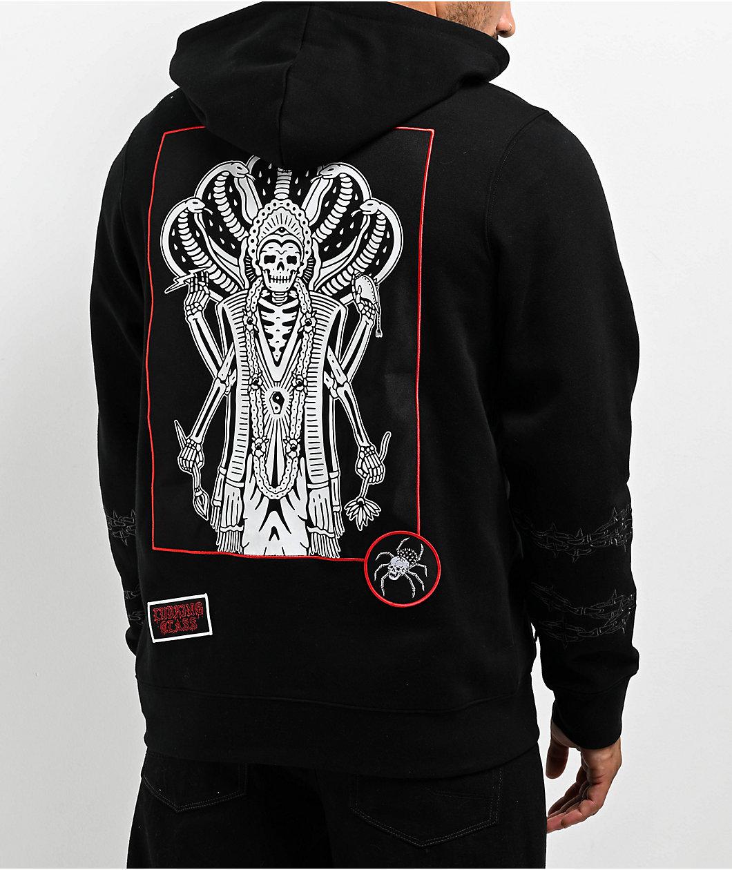 Lurking Class by Sketchy Tank Moons Black Zip Hoodie Product Image