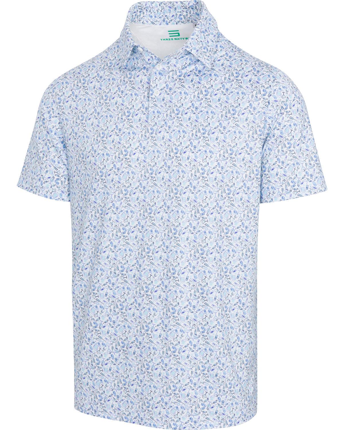 Three Sixty Six Men’s Print Golf Polos Male Product Image