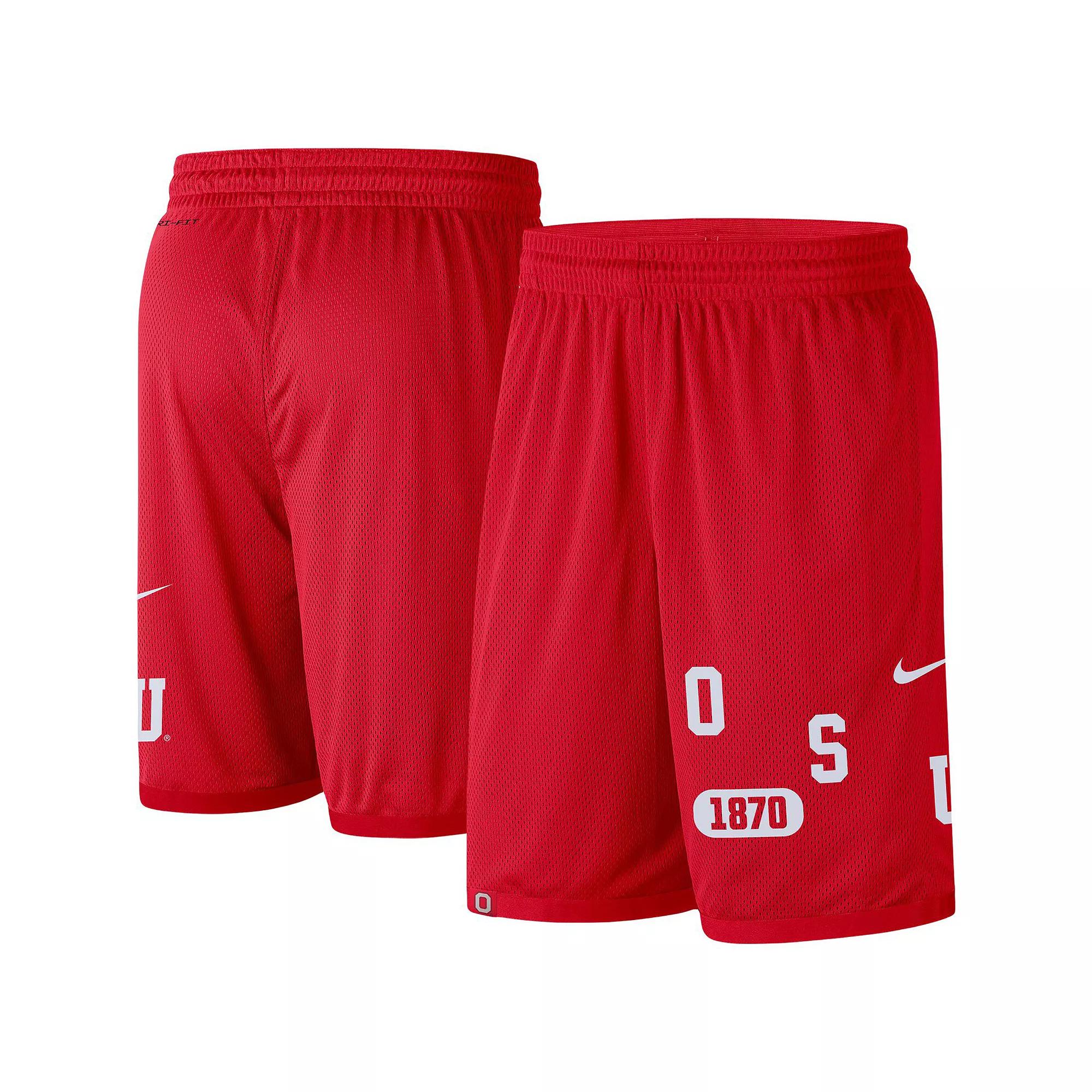 Men's Nike Scarlet Ohio State Buckeyes Wordmark Performance Shorts, Size: Medium, Red Product Image