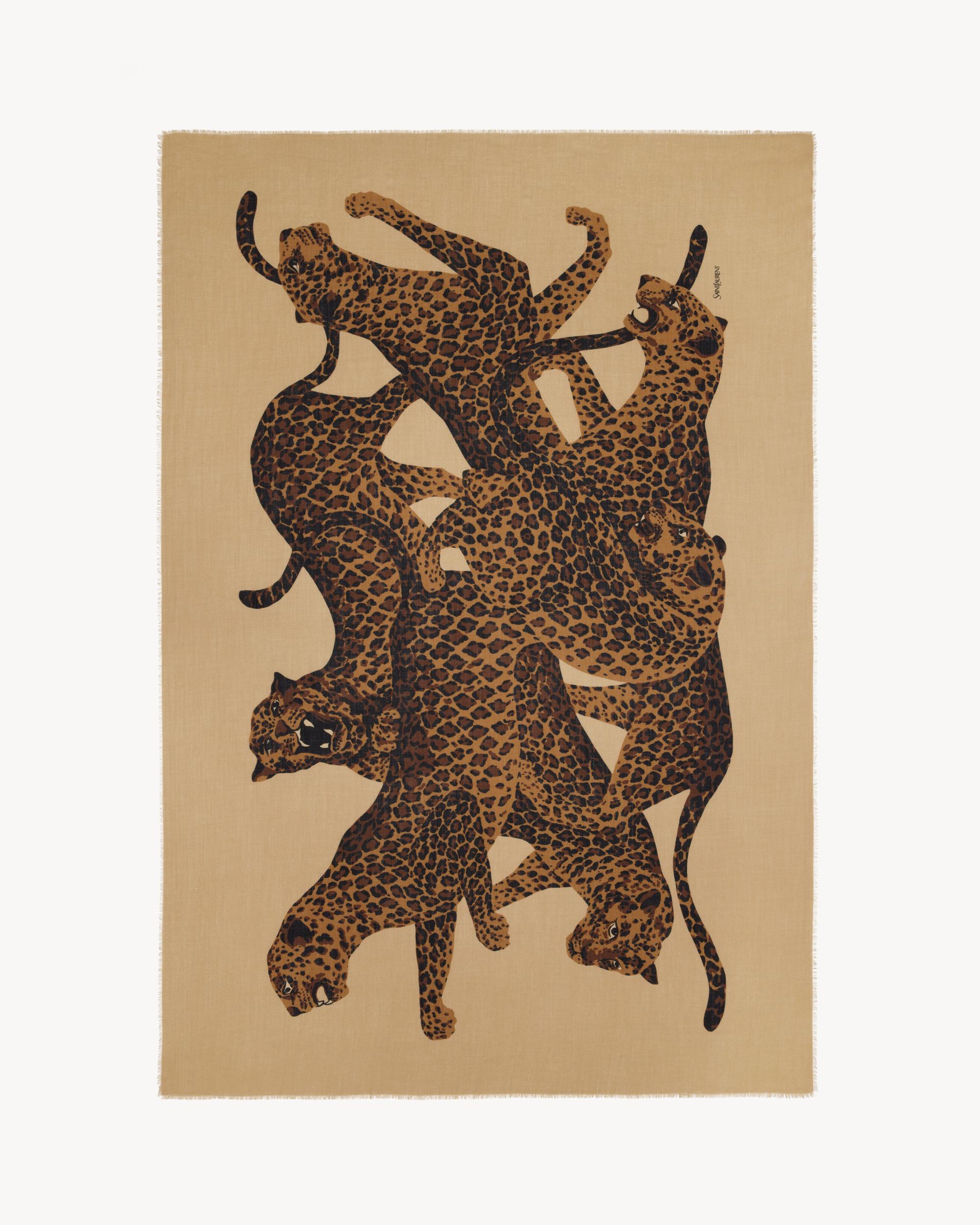 LEOPARD STOLE IN WOOL TWILL Product Image