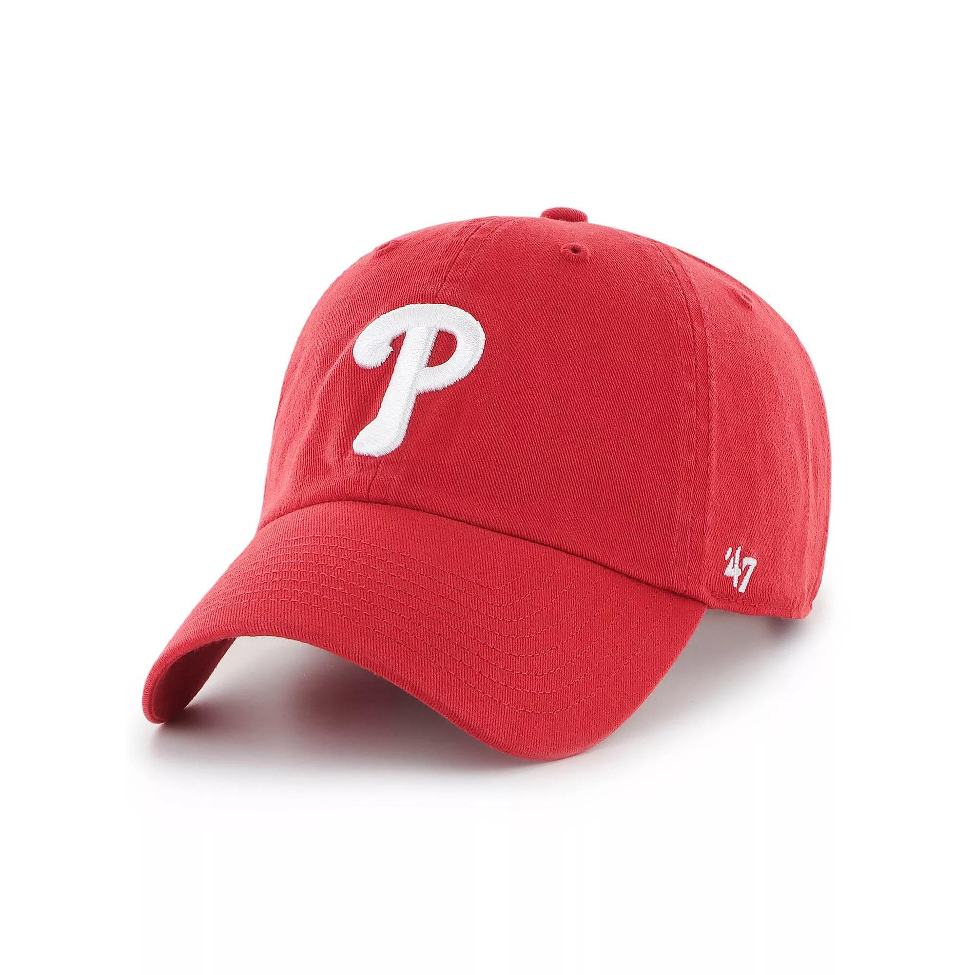 Men's '47 Red Philadelphia Phillies Heritage Clean Up Adjustable Hat Product Image
