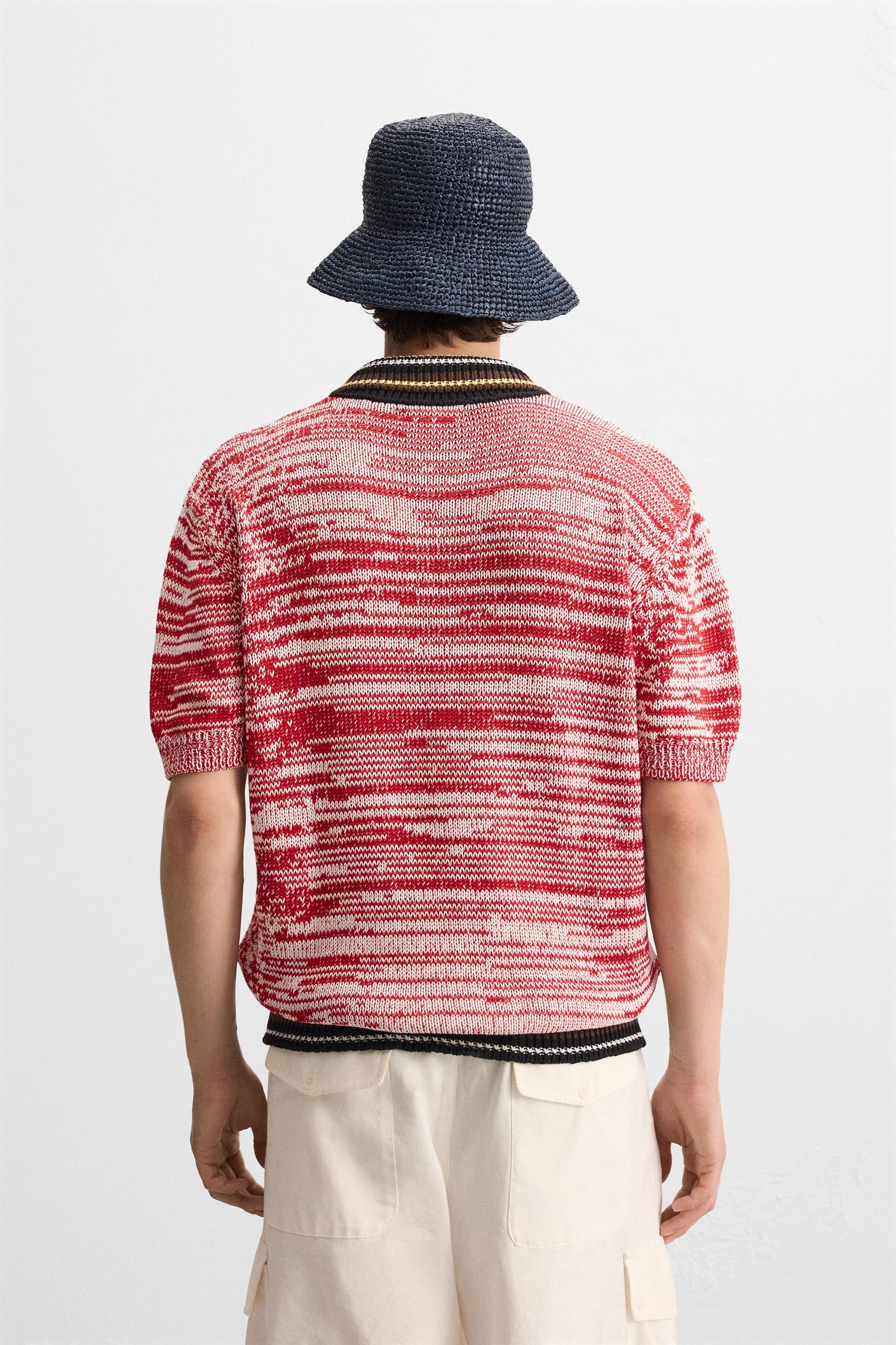 CONTRAST KNIT POLO SHIRT Product Image