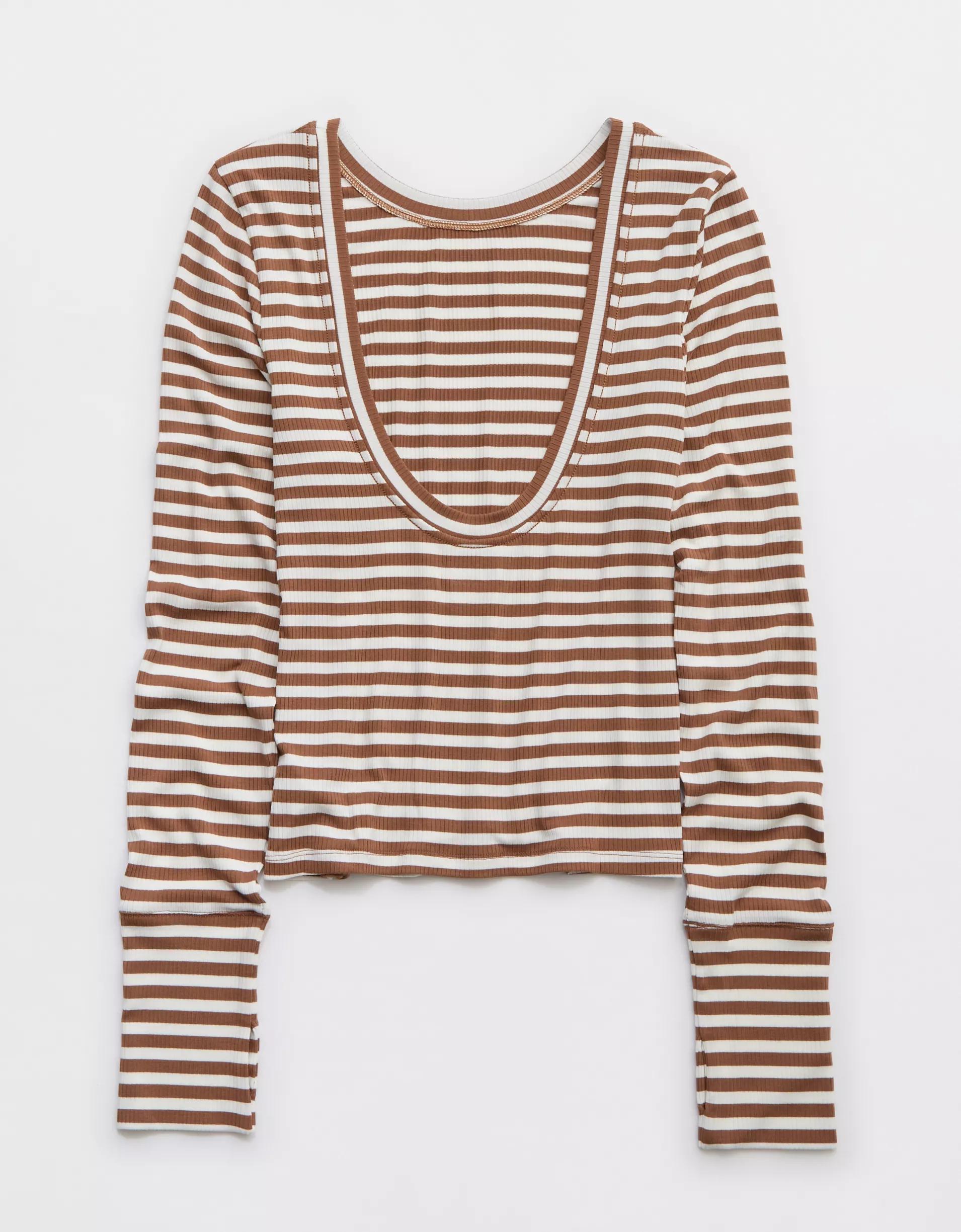 OFFLINE By Aerie Thumbs Up Ribbed Scoop Back T-Shirt Product Image