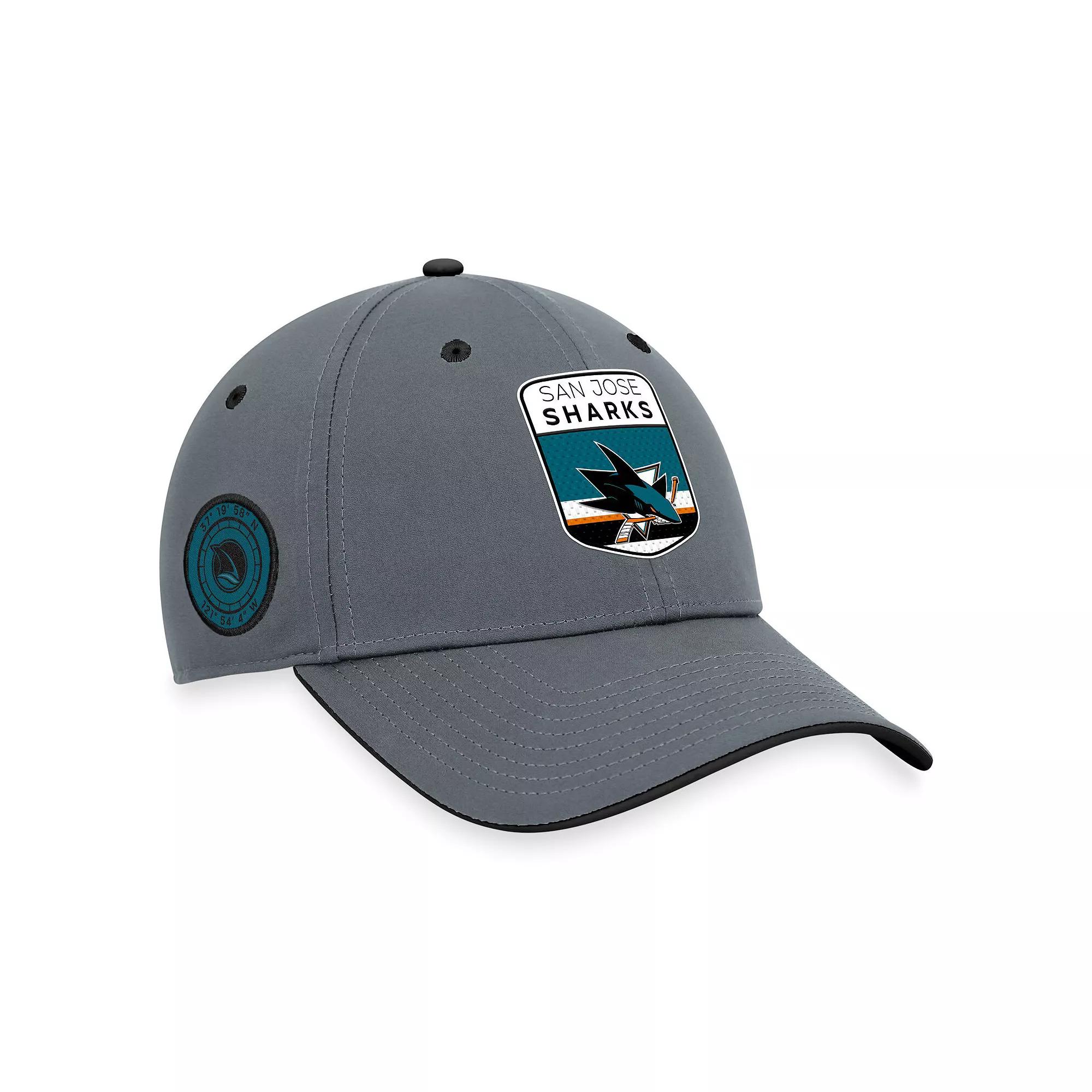 Men's Fanatics  Gray San Jose Sharks Authentic Pro Home Ice Flex Hat, Size: Medium/Large, Sks Grey Product Image
