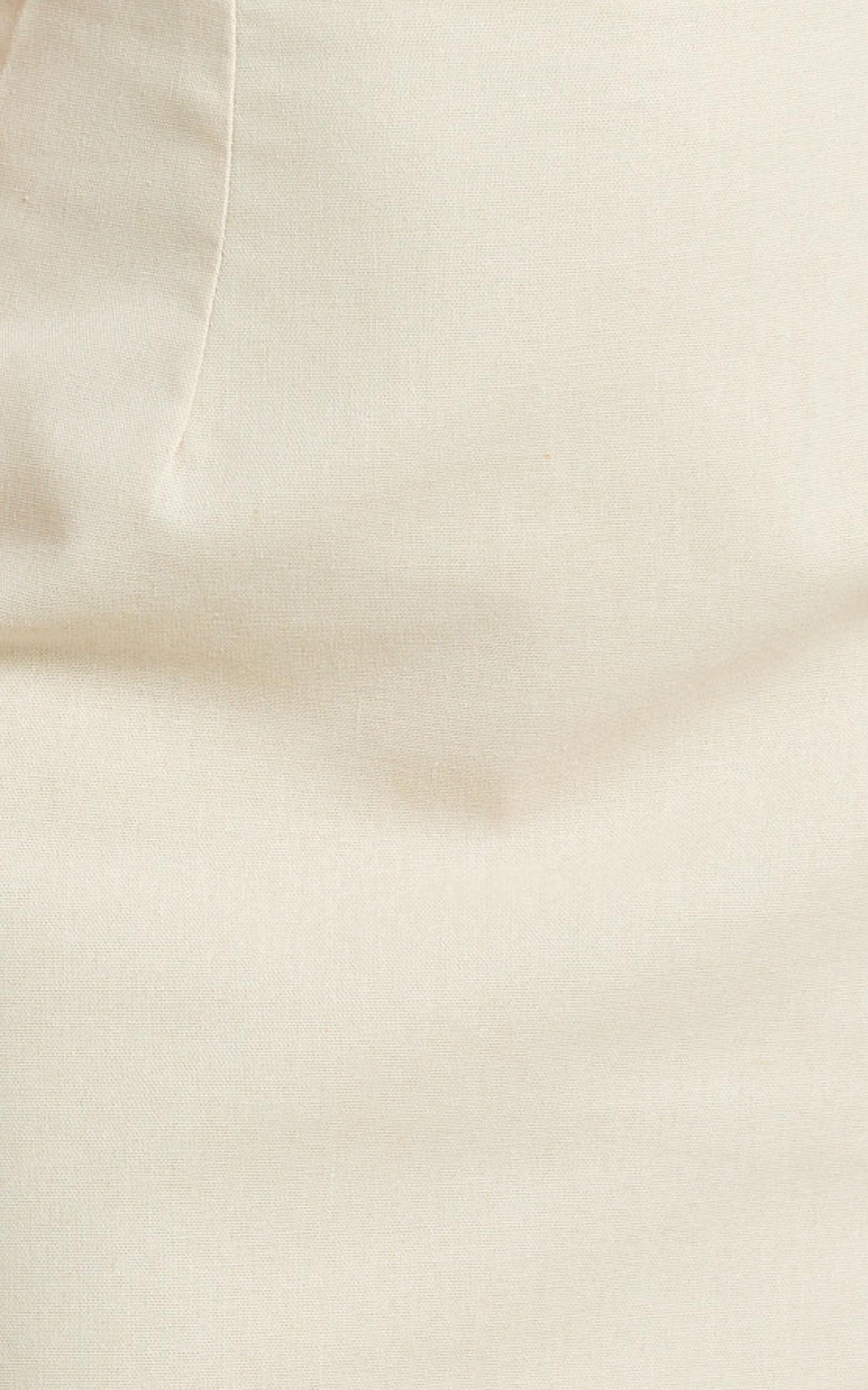 Mindy Mini Skirt - Linen Look A Line Side Split Skirt in Oatmeal Product Image