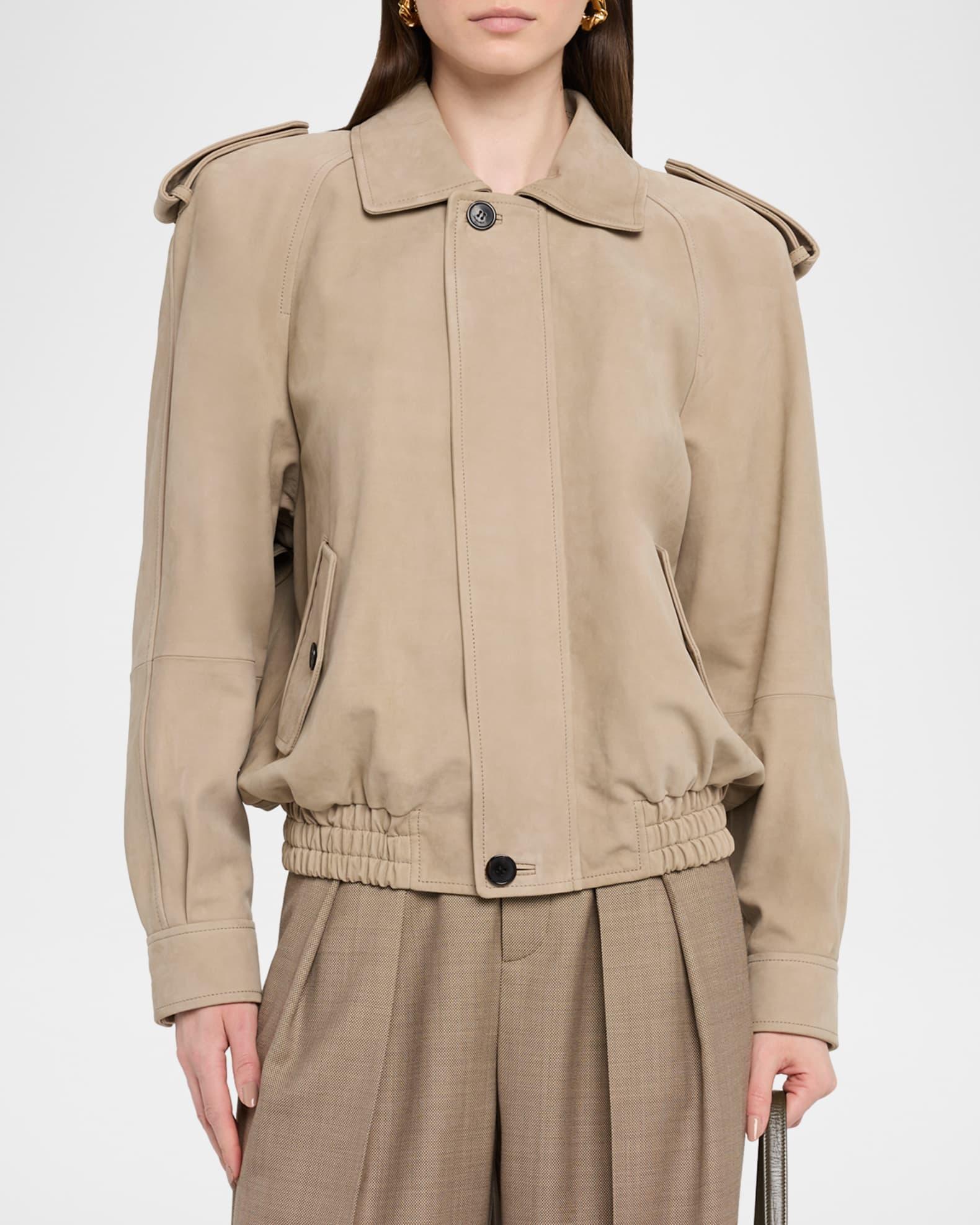 Oversized Suede Moto Jacket Product Image