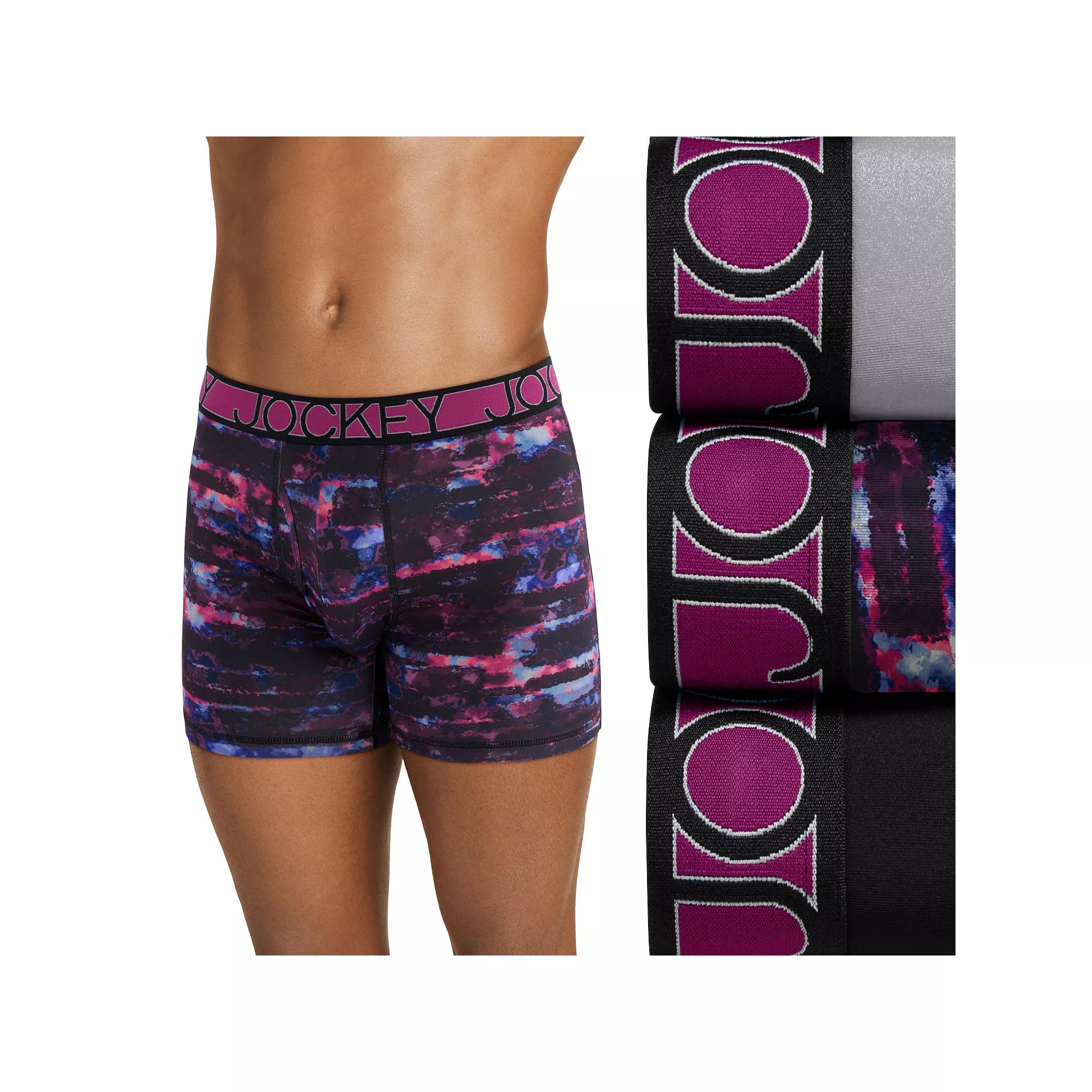 Men's Jockey 3-Pack Active Microfiber 5" Boxer Briefs,  Product Image